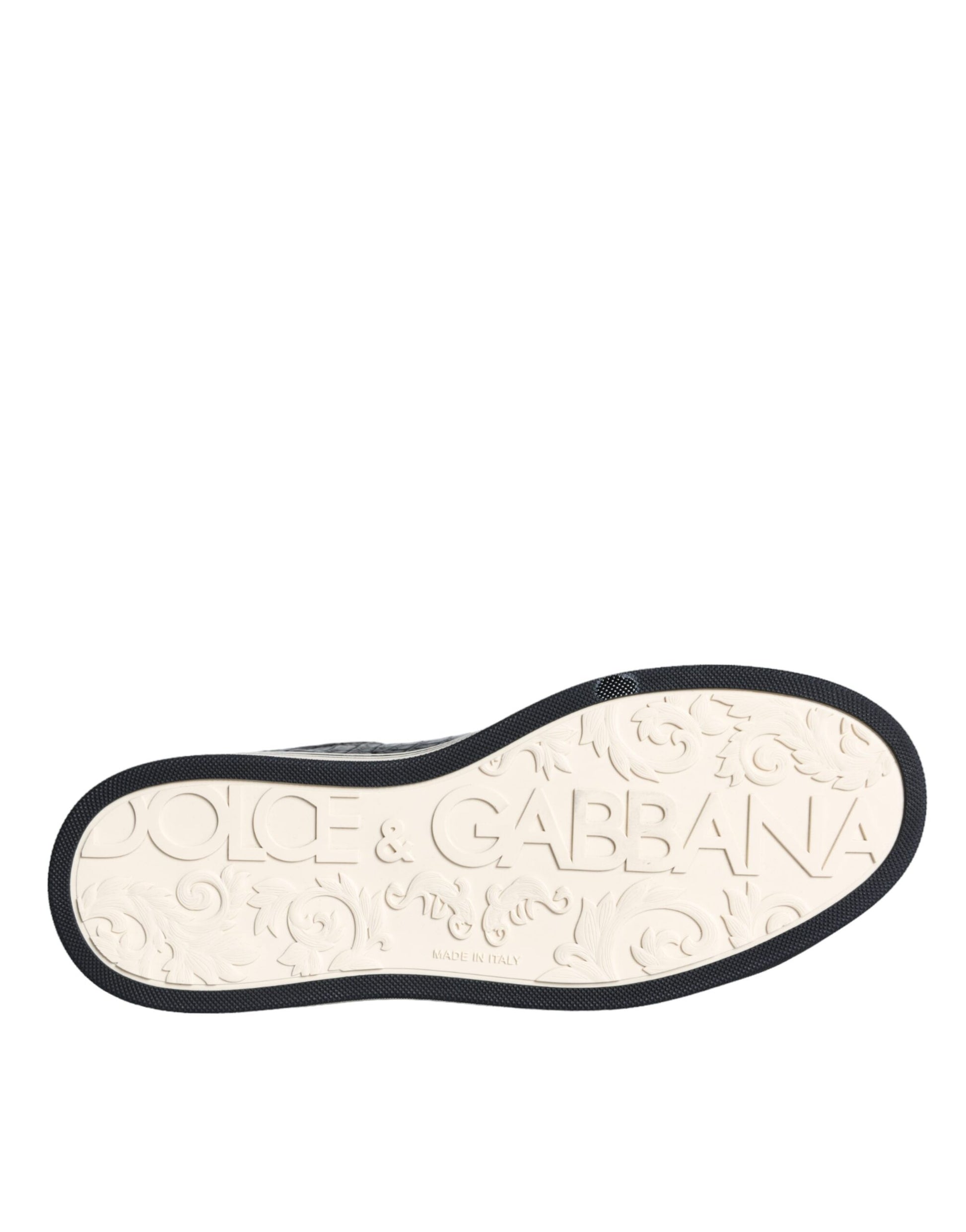 Dolce & Gabbana Black Leather Men Low Top Sneakers Shoes Curated Luxury Accessories by Orvyn