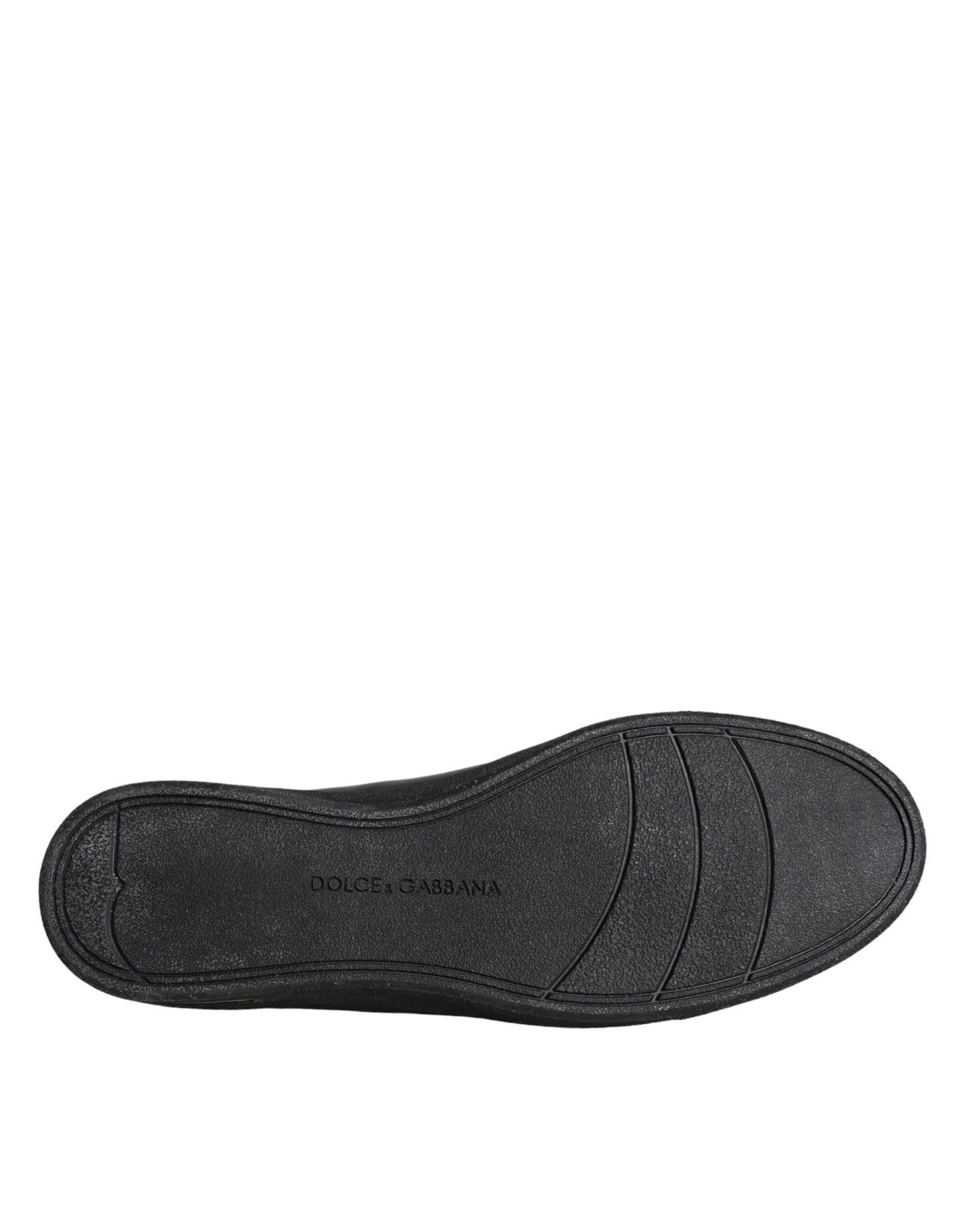 Dolce & Gabbana Black Gold Leather Classic Sneakers Shoes Curated Luxury Accessories by Orvyn