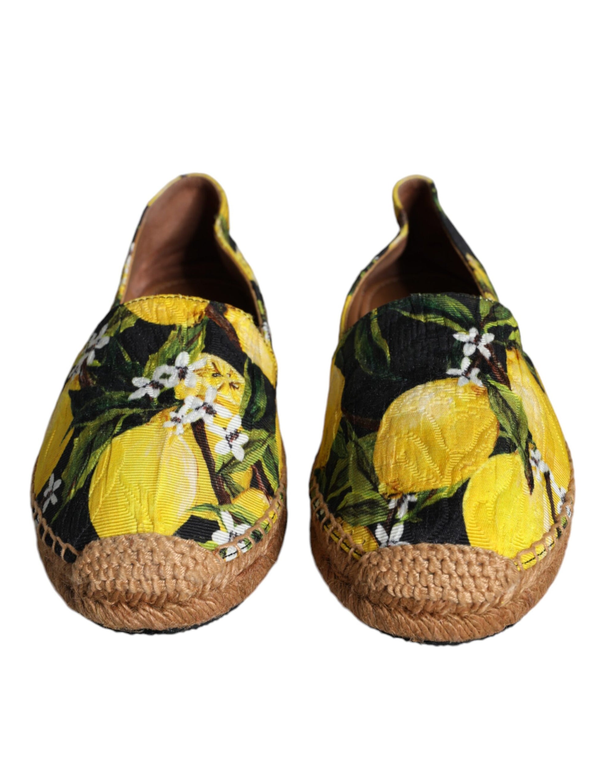 Dolce & Gabbana Multicolor Lemon Slip On Espadrilles Shoes Curated Luxury Accessories by Orvyn