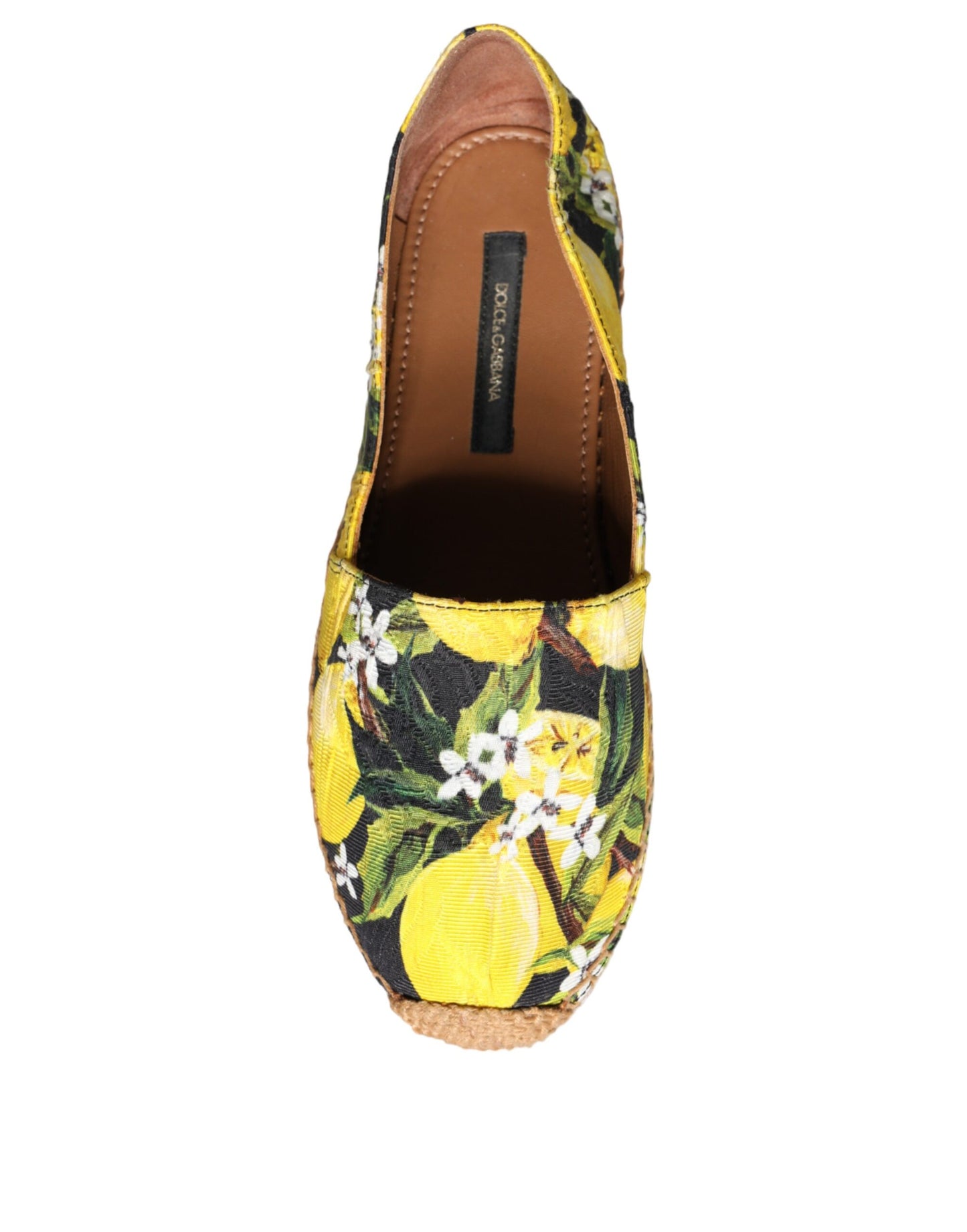 Dolce & Gabbana Multicolor Lemon Slip On Espadrilles Shoes Curated Luxury Accessories by Orvyn