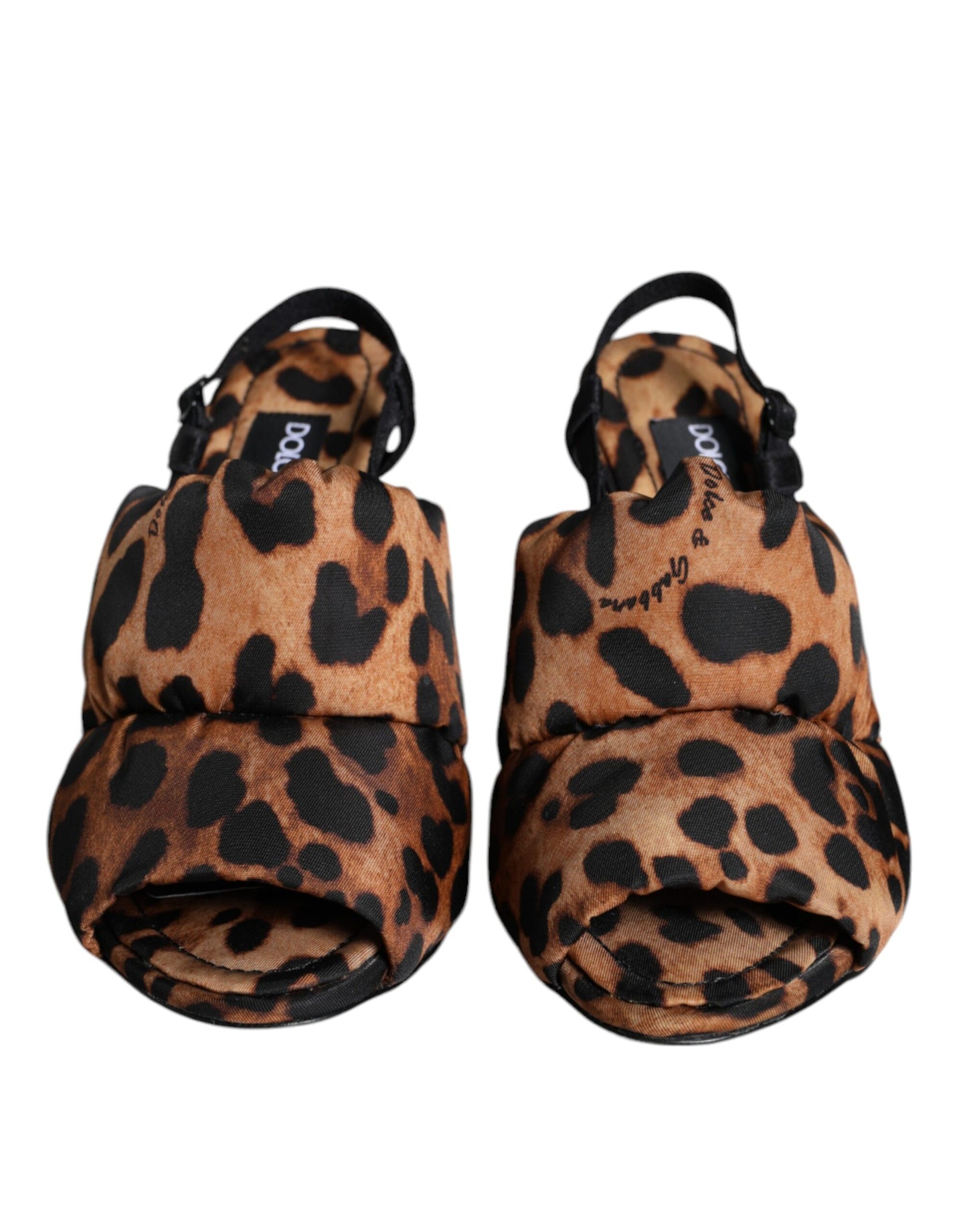 Dolce & Gabbana Brown Leopard Keira Slingback Sandals Shoes Curated Luxury Accessories by Orvyn