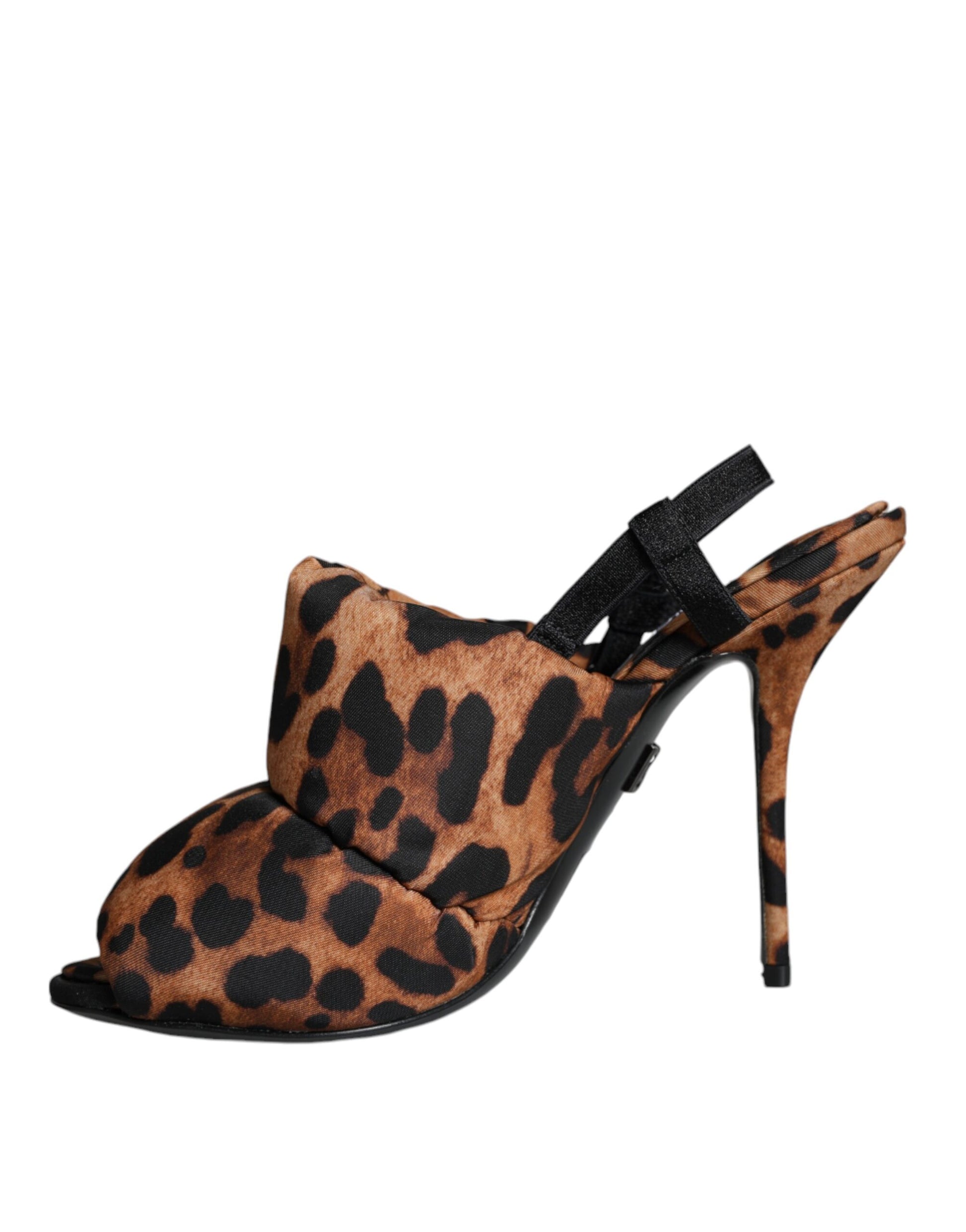 Dolce & Gabbana Brown Leopard Keira Slingback Sandals Shoes Curated Luxury Accessories by Orvyn