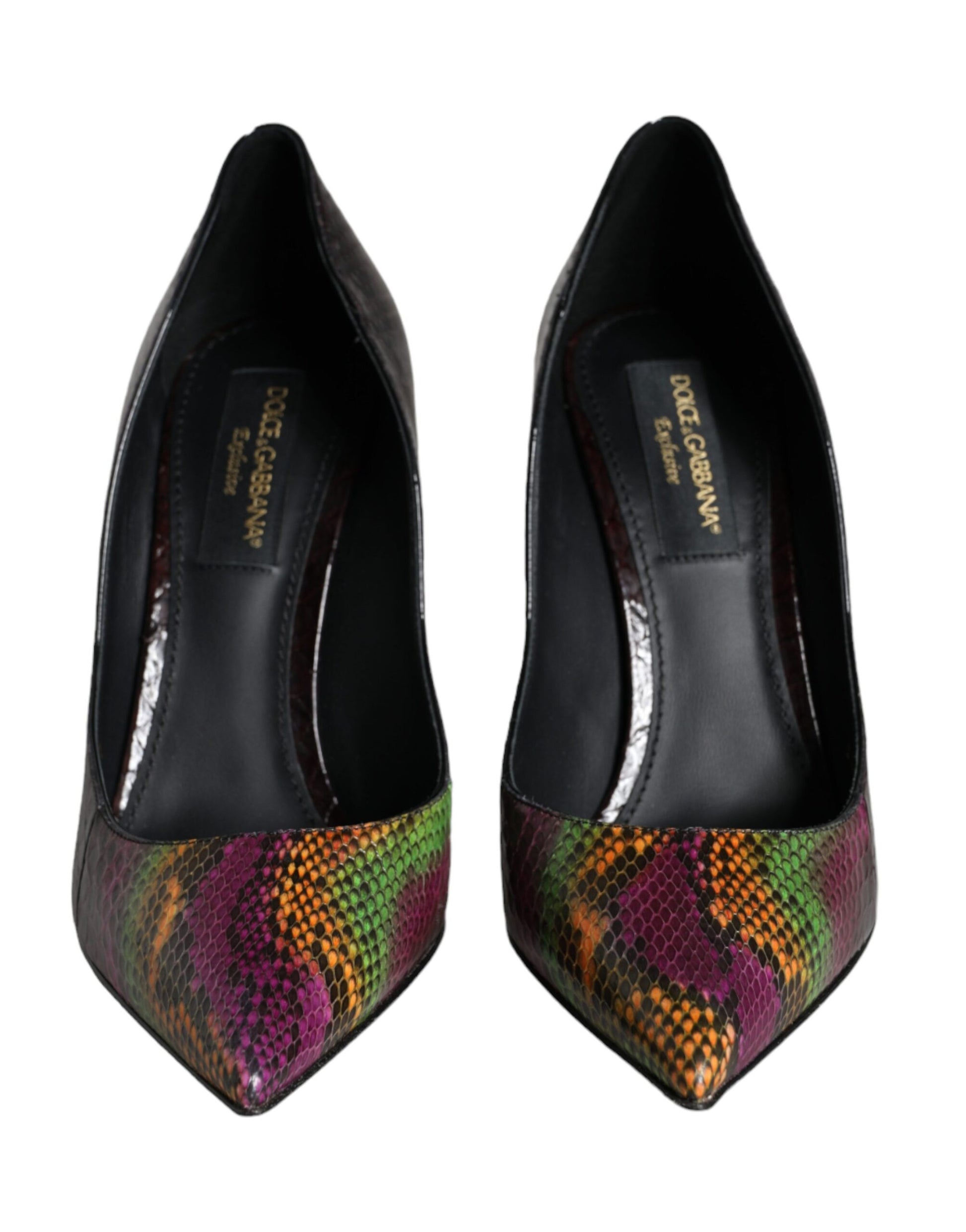 Dolce & Gabbana Multicolor Exotic Leather Heels Pumps Shoes Curated Luxury Accessories by Orvyn