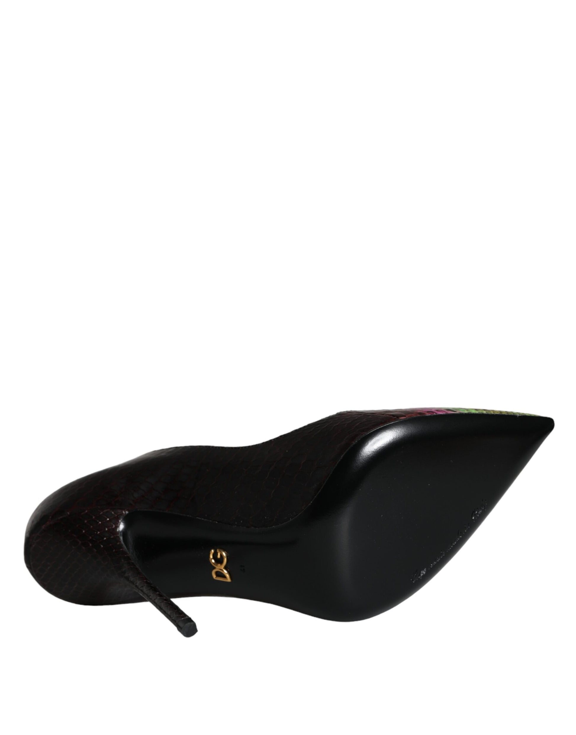 Dolce & Gabbana Multicolor Exotic Leather Heels Pumps Shoes Curated Luxury Accessories by Orvyn