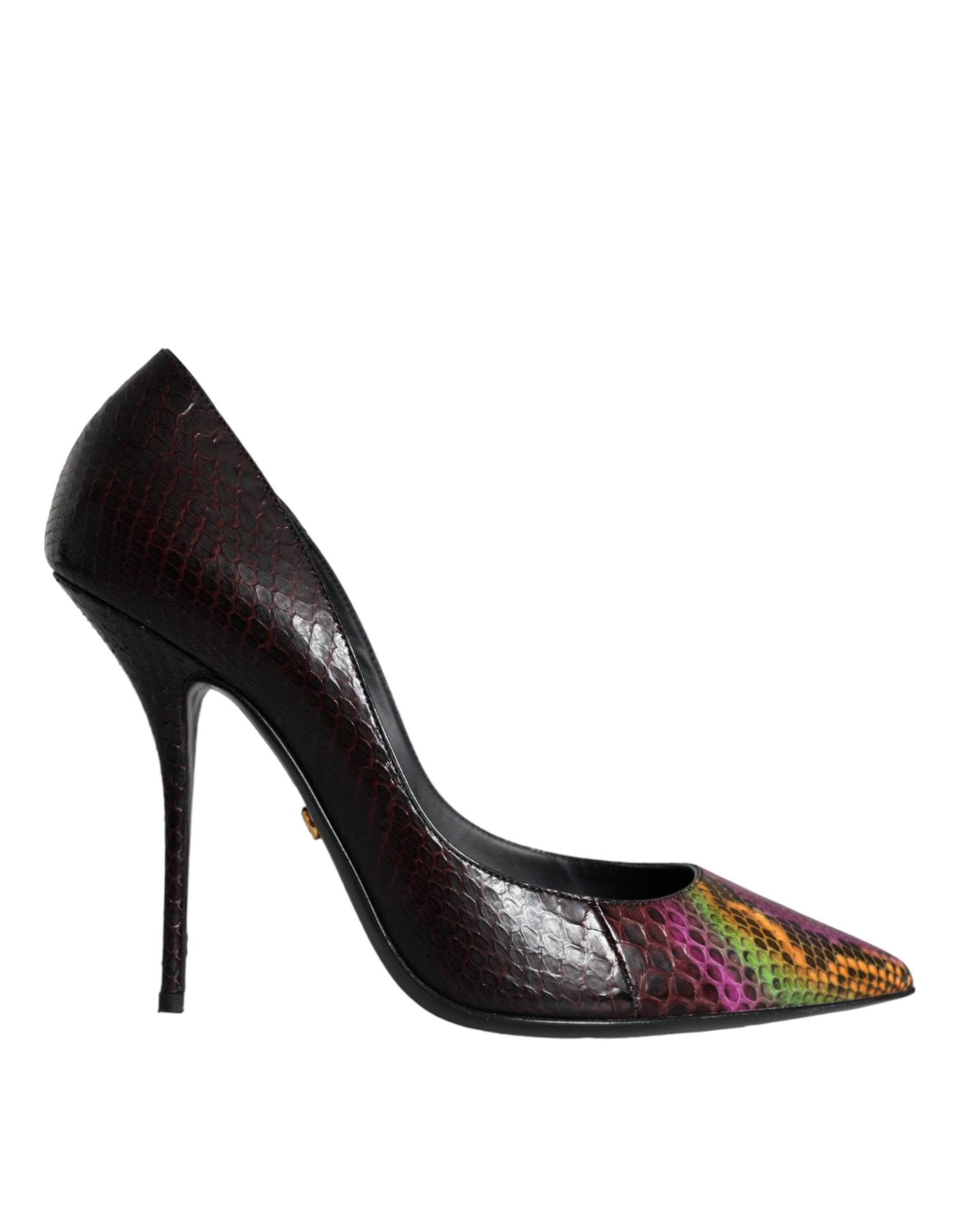 Dolce & Gabbana Multicolor Exotic Leather Heels Pumps Shoes Curated Luxury Accessories by Orvyn