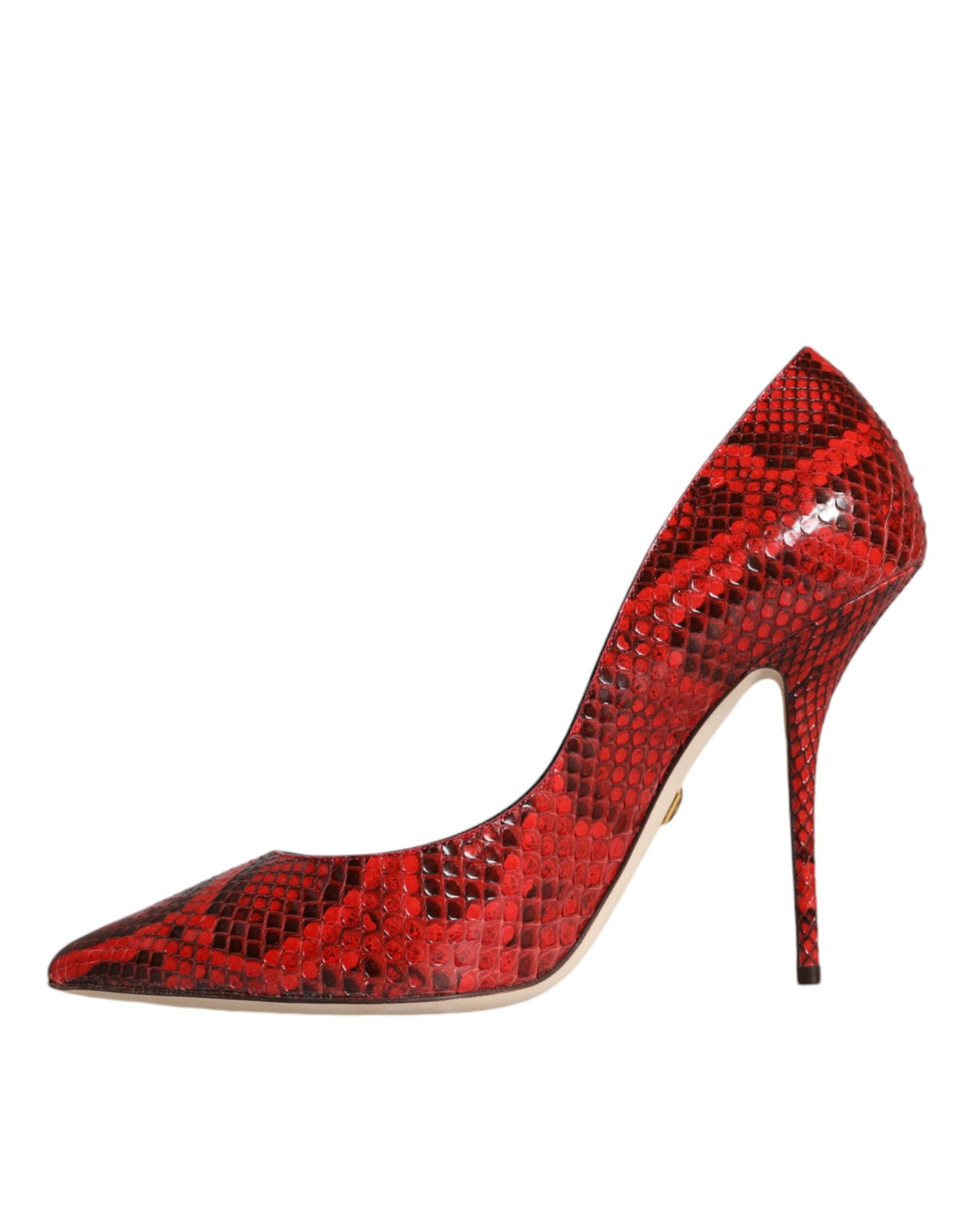 Dolce & Gabbana Red Leather Stiletto High Heels Pumps Shoes Curated Luxury Accessories by Orvyn