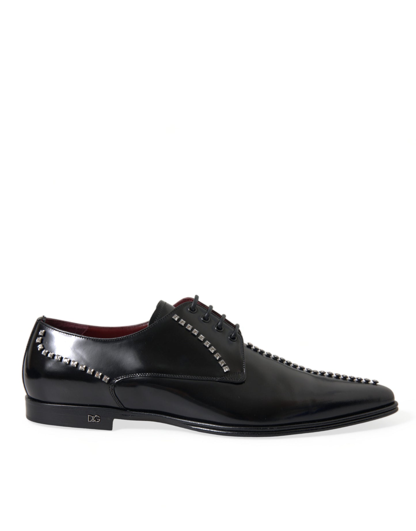 Dolce & Gabbana Black Leather Crystal Dress Formal Shoes Curated Luxury Accessories by Orvyn