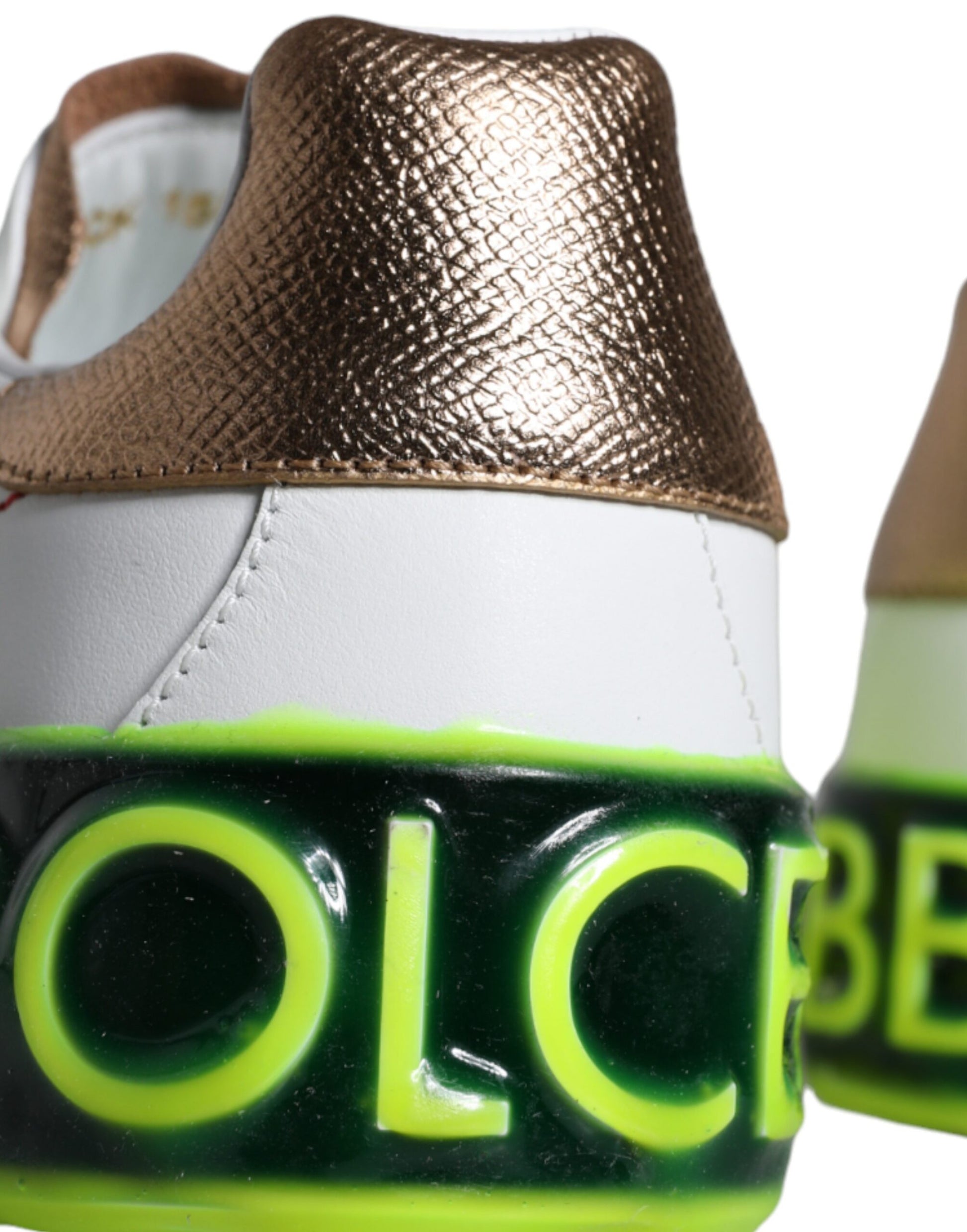 Dolce & Gabbana White Leather Portofino Low Top Sneakers Shoes Curated Luxury Accessories by Orvyn