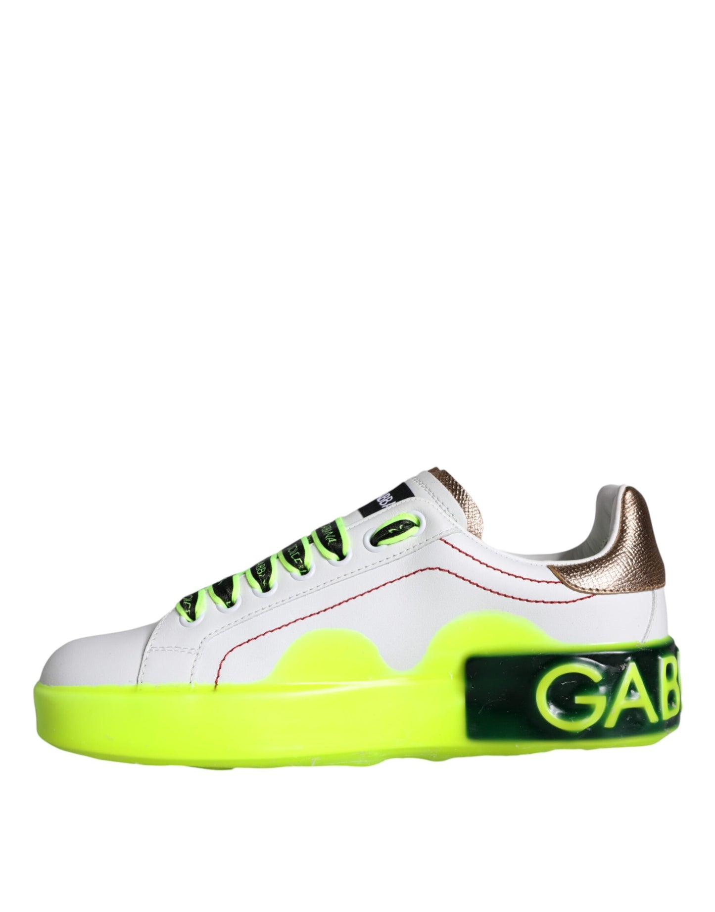 Dolce & Gabbana White Leather Portofino Low Top Sneakers Shoes Curated Luxury Accessories by Orvyn