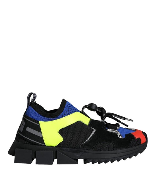 Dolce & Gabbana Multicolor Mesh Sorrento Trekking Sneakers Shoes Curated Luxury Accessories by Orvyn