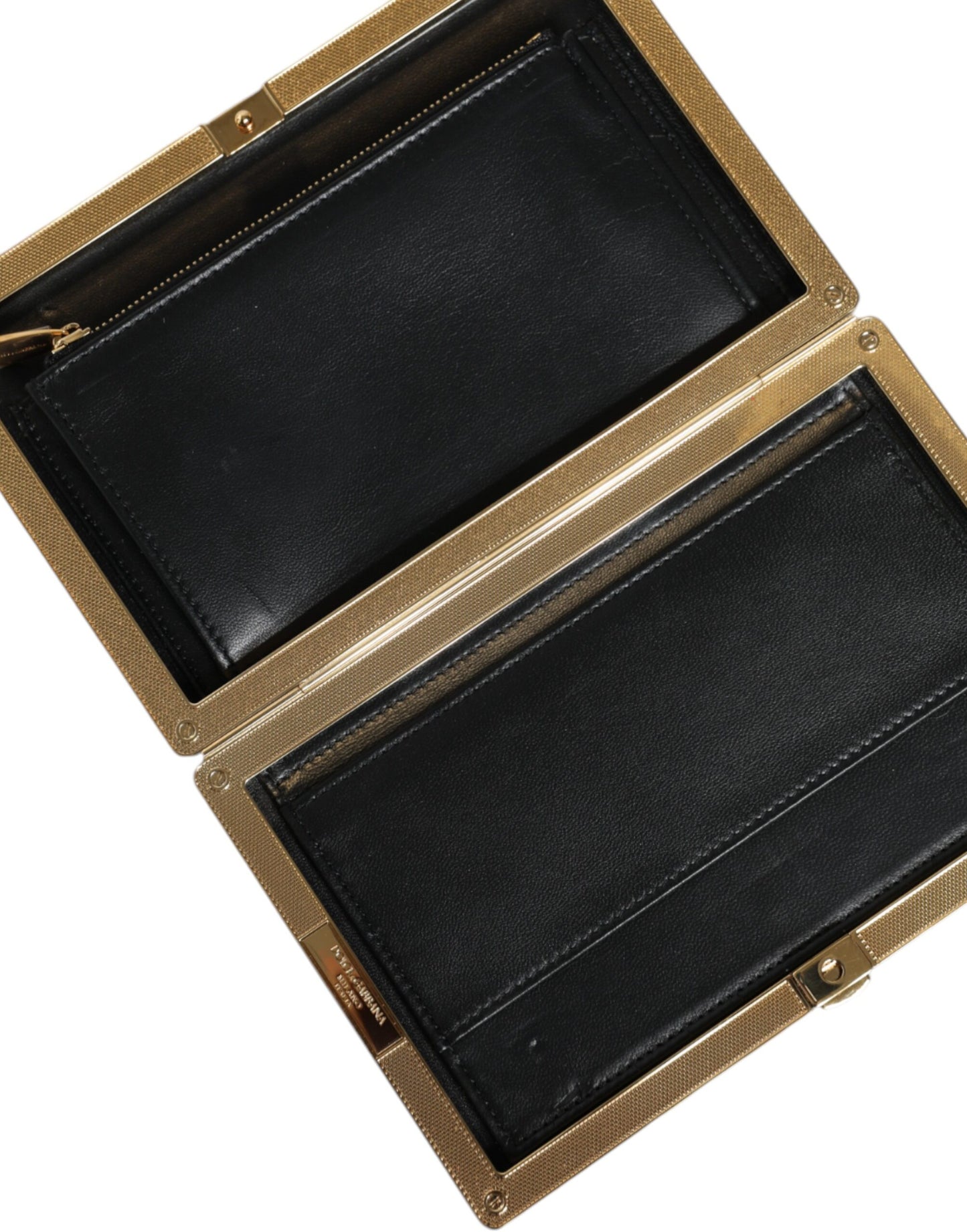 Dolce & Gabbana Multicolor Floral Gold Frame Clutch Evening Purse Bag Curated Luxury Accessories by Orvyn
