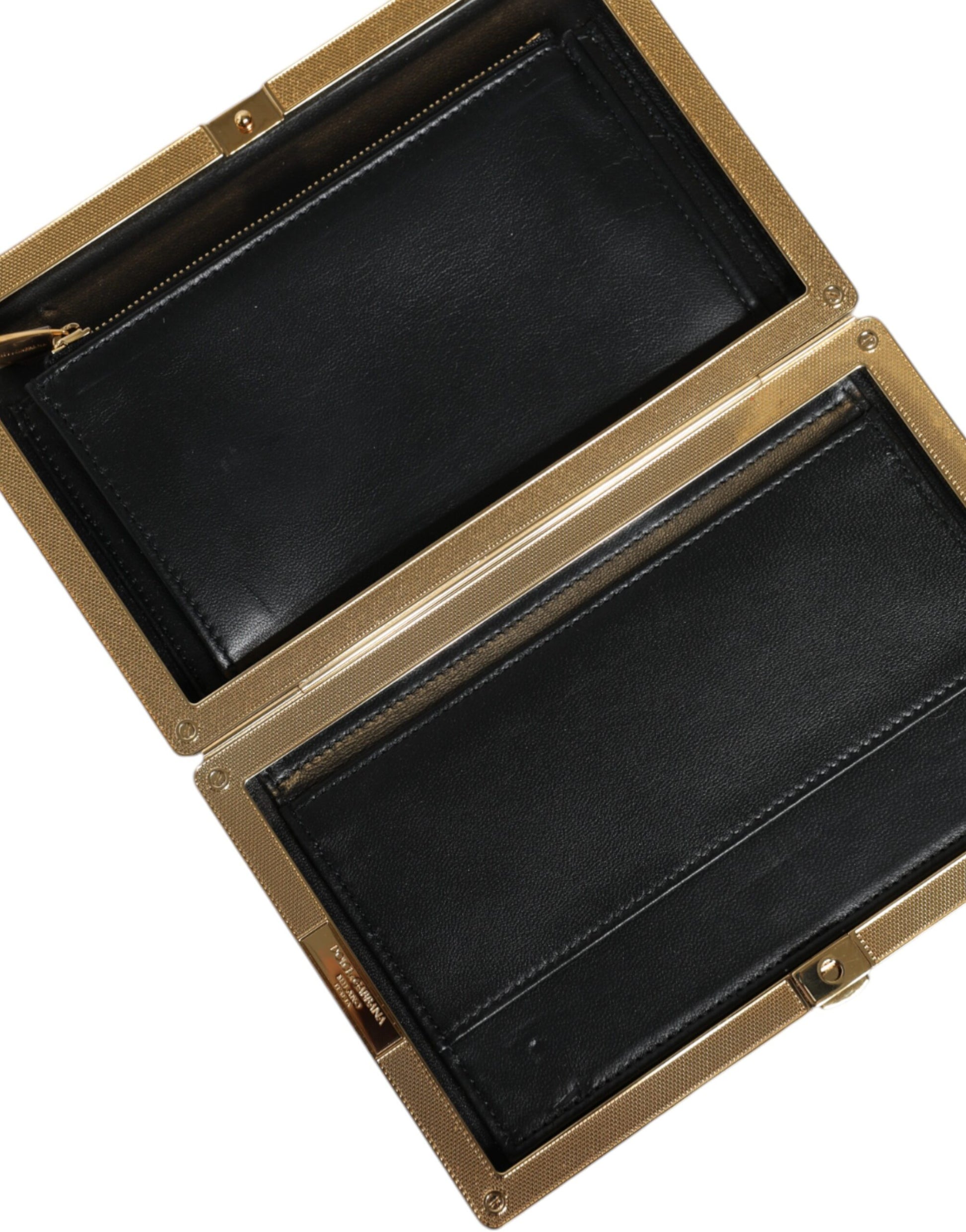 Dolce & Gabbana Multicolor Floral Gold Frame Clutch Evening Purse Bag Curated Luxury Accessories by Orvyn