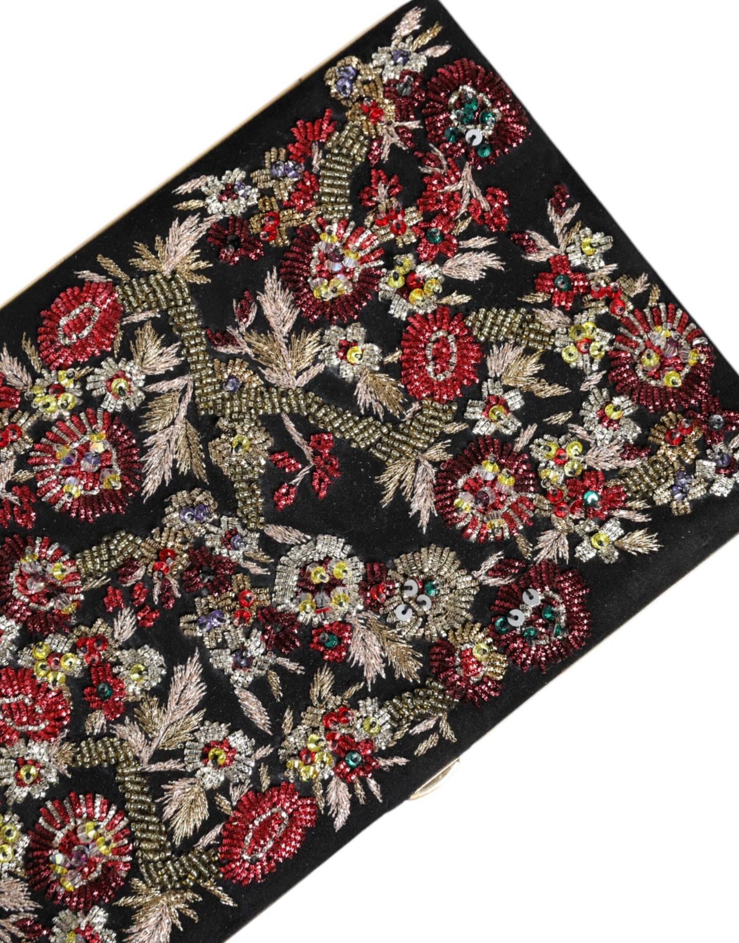 Dolce & Gabbana Multicolor Floral Gold Frame Clutch Evening Purse Bag Curated Luxury Accessories by Orvyn