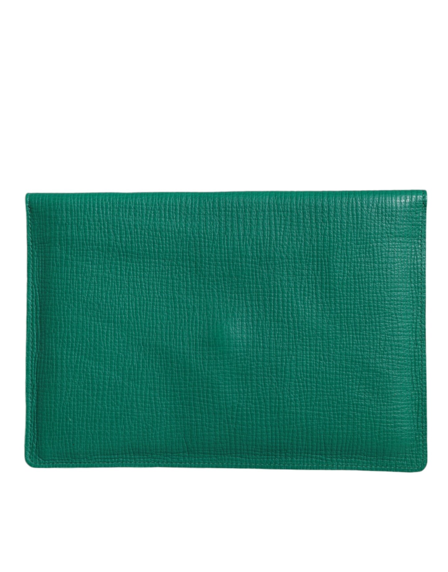 Dolce & Gabbana Green Leather Handbag Clutch Mini Purse Pouch Tablet Case Curated Luxury Accessories by Orvyn