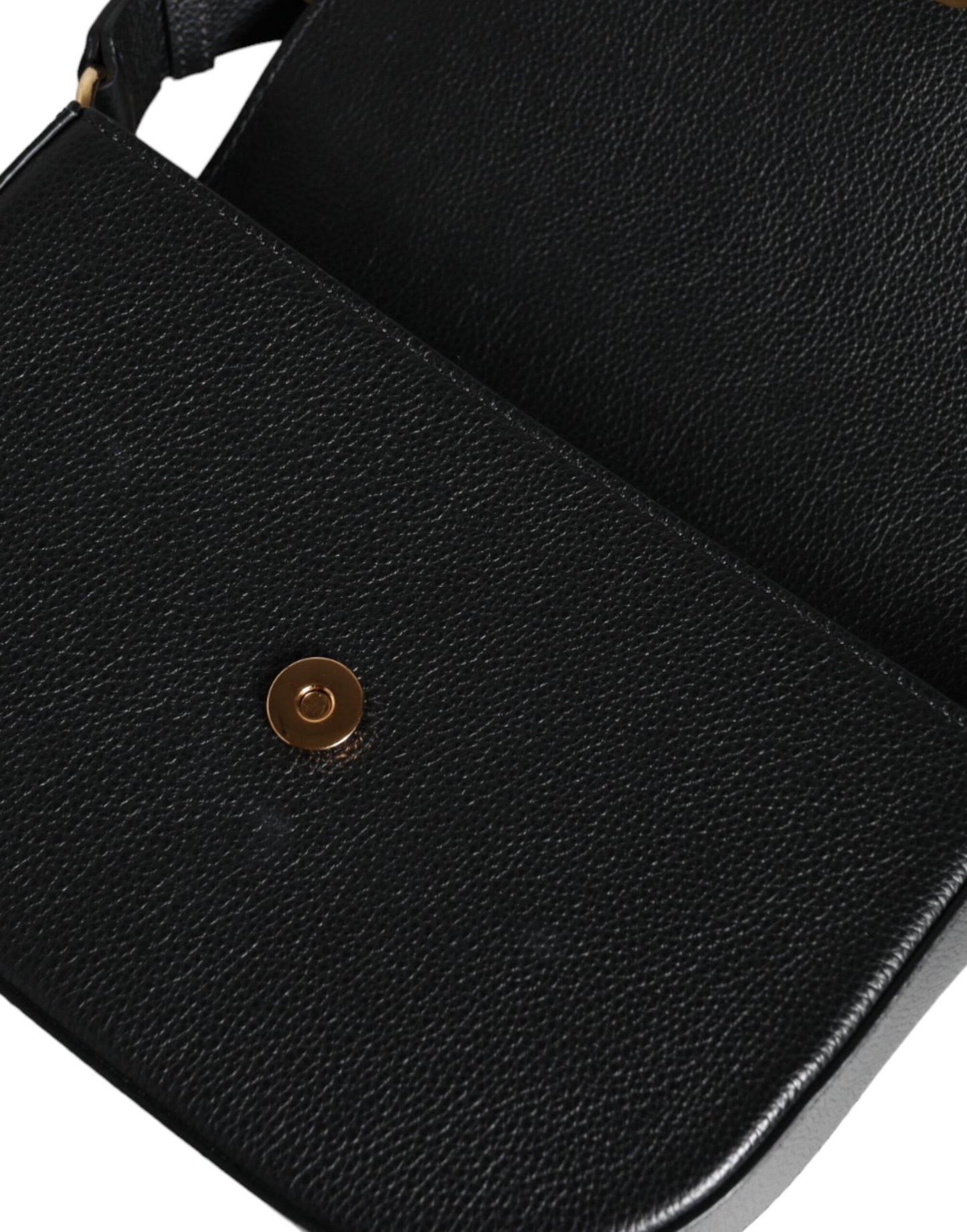 Versace Black Grainy Calf Leather Logo Crossbody Shoulder Bag Curated Luxury Accessories by Orvyn