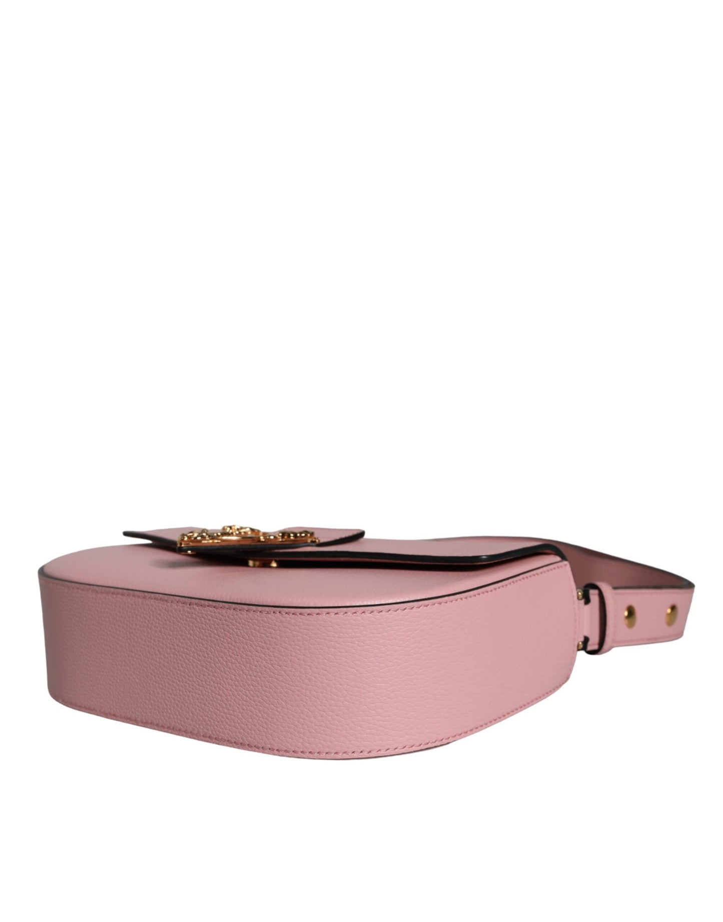 Versace Pink Grainy Calf Leather Logo Crossbody Shoulder Bag Curated Luxury Accessories by Orvyn