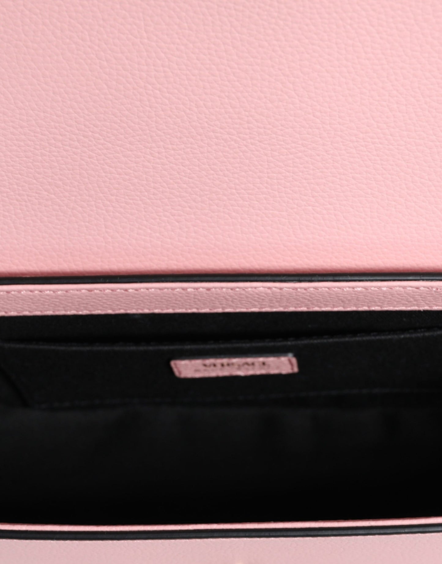 Versace Pink Grainy Calf Leather Logo Crossbody Shoulder Bag Curated Luxury Accessories by Orvyn