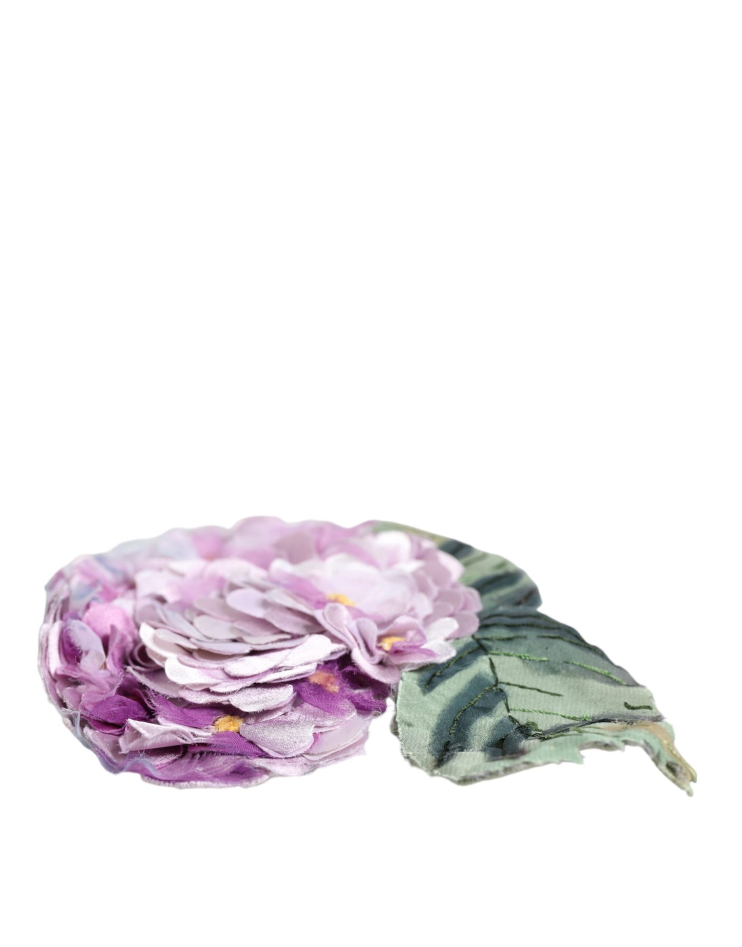 Dolce & Gabbana Multicolor Hydrangea Gold Brass Pin Brooch Curated Luxury Accessories by Orvyn