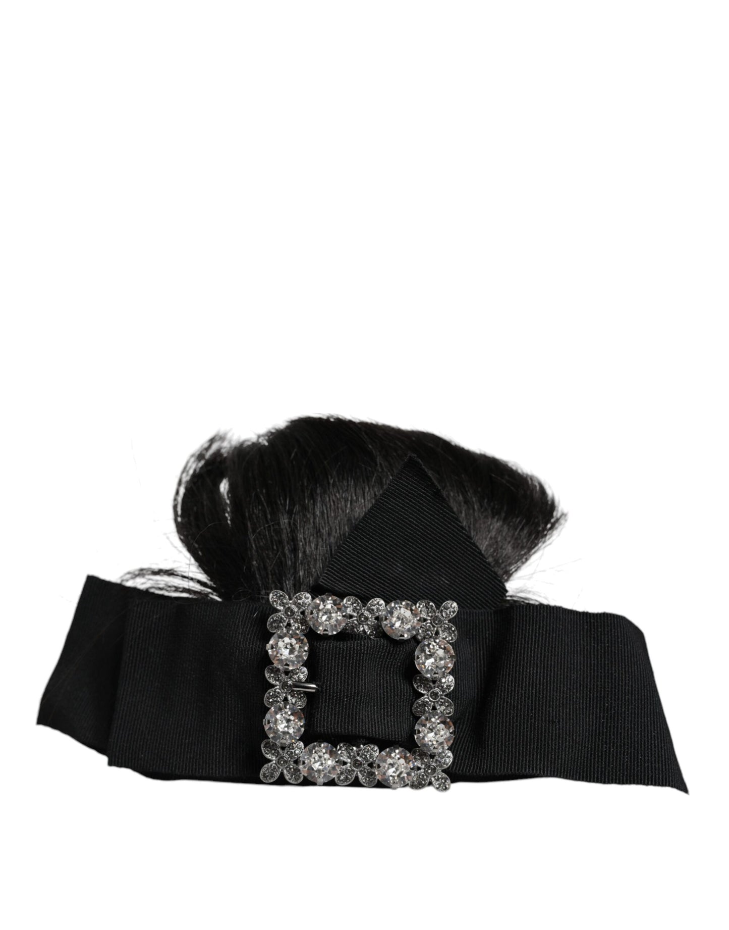 Dolce & Gabbana Black Hair Parrucchiera Crystal Headband Diadem Curated Luxury Accessories by Orvyn
