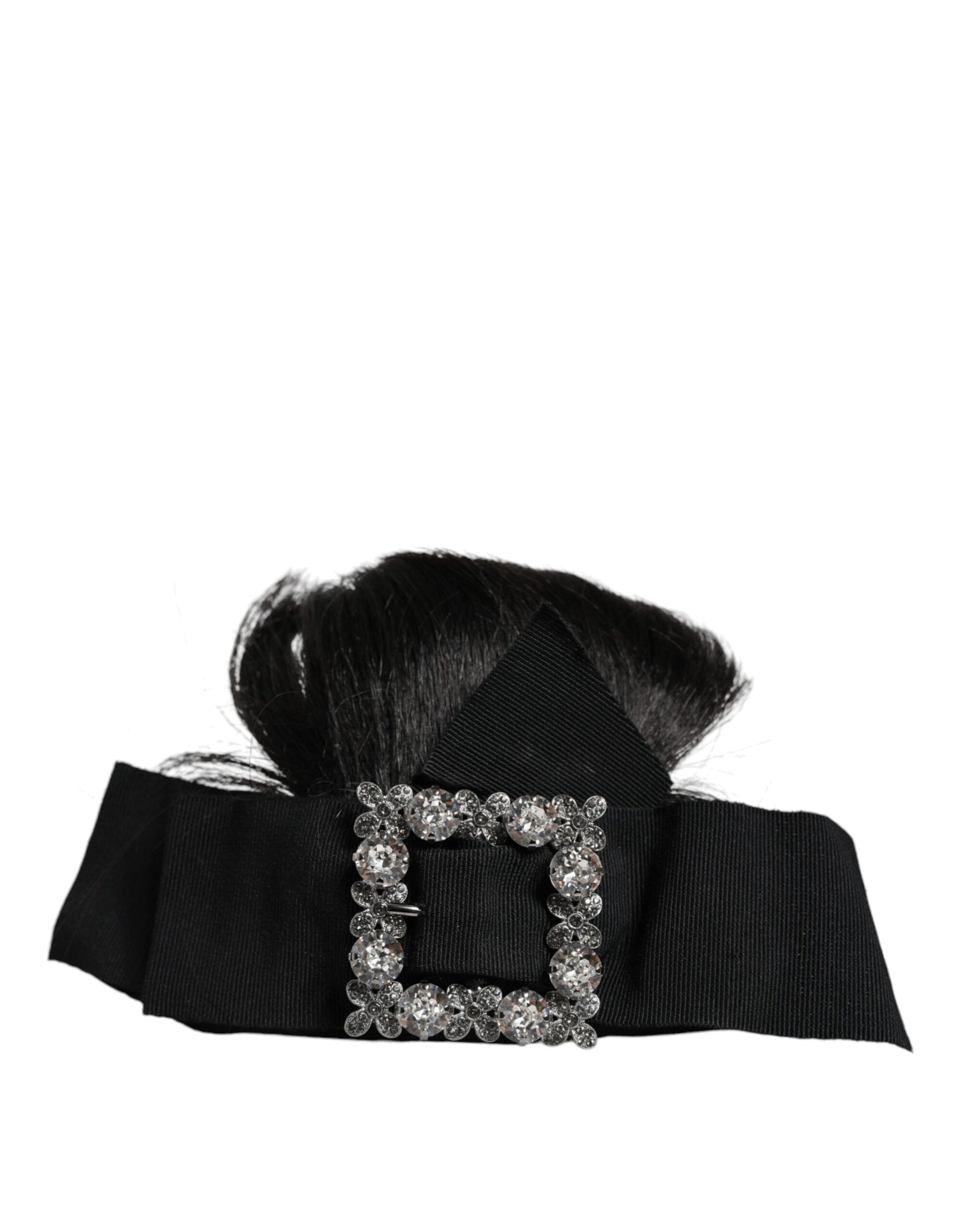 Dolce & Gabbana Black Hair Parrucchiera Crystal Headband Diadem Curated Luxury Accessories by Orvyn