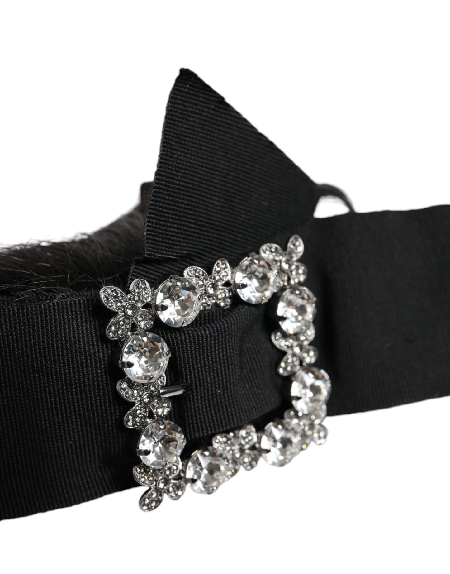 Dolce & Gabbana Black Hair Parrucchiera Crystal Headband Diadem Curated Luxury Accessories by Orvyn