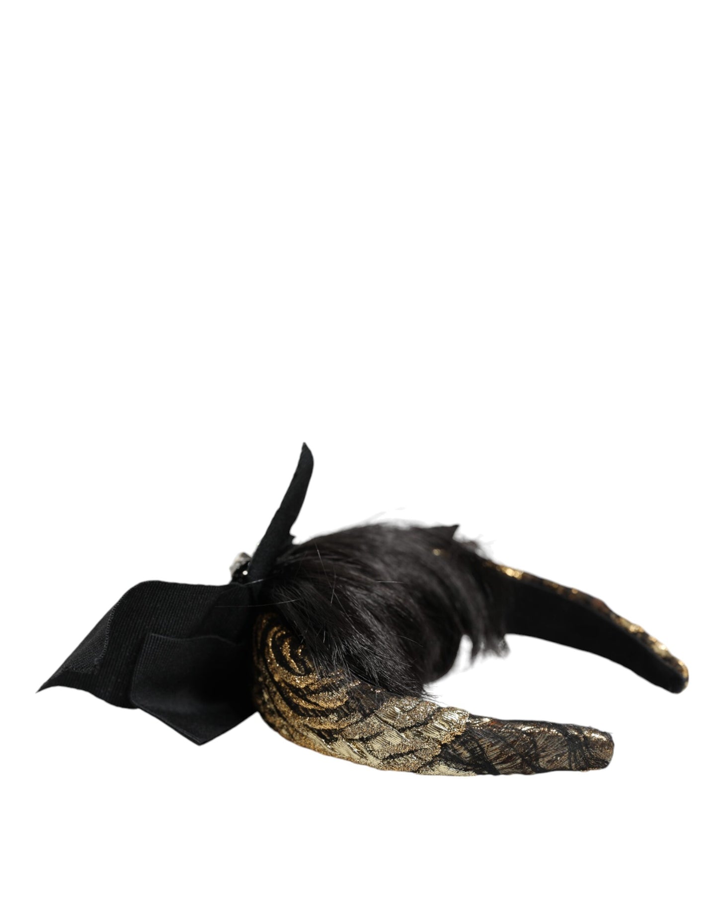 Dolce & Gabbana Black Hair Parrucchiera Crystal Headband Diadem Curated Luxury Accessories by Orvyn