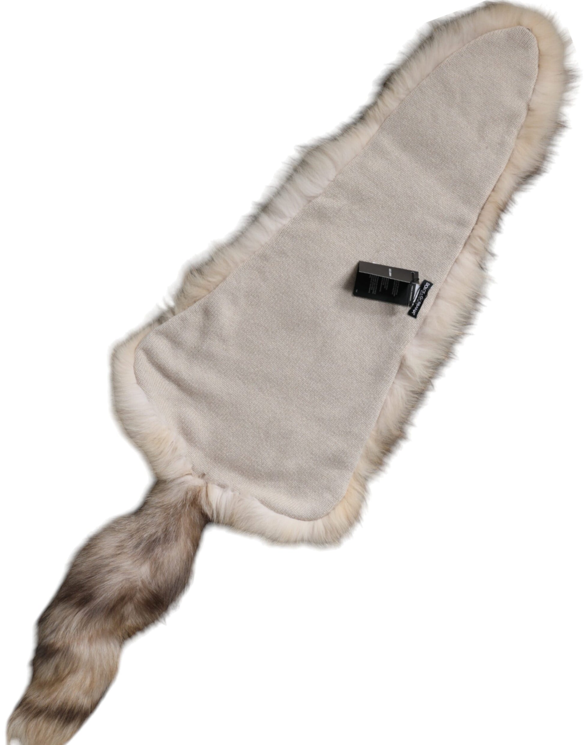 Dolce & Gabbana Brown Frost Fox Fur Neck Warmer Winter Scarf Curated Luxury Accessories by Orvyn