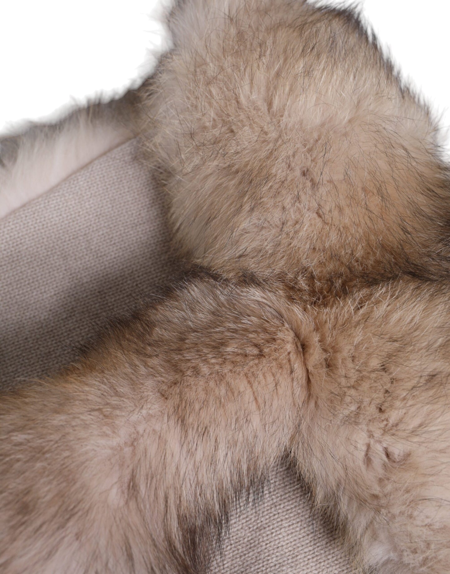 Dolce & Gabbana Brown Frost Fox Fur Neck Warmer Winter Scarf Curated Luxury Accessories by Orvyn