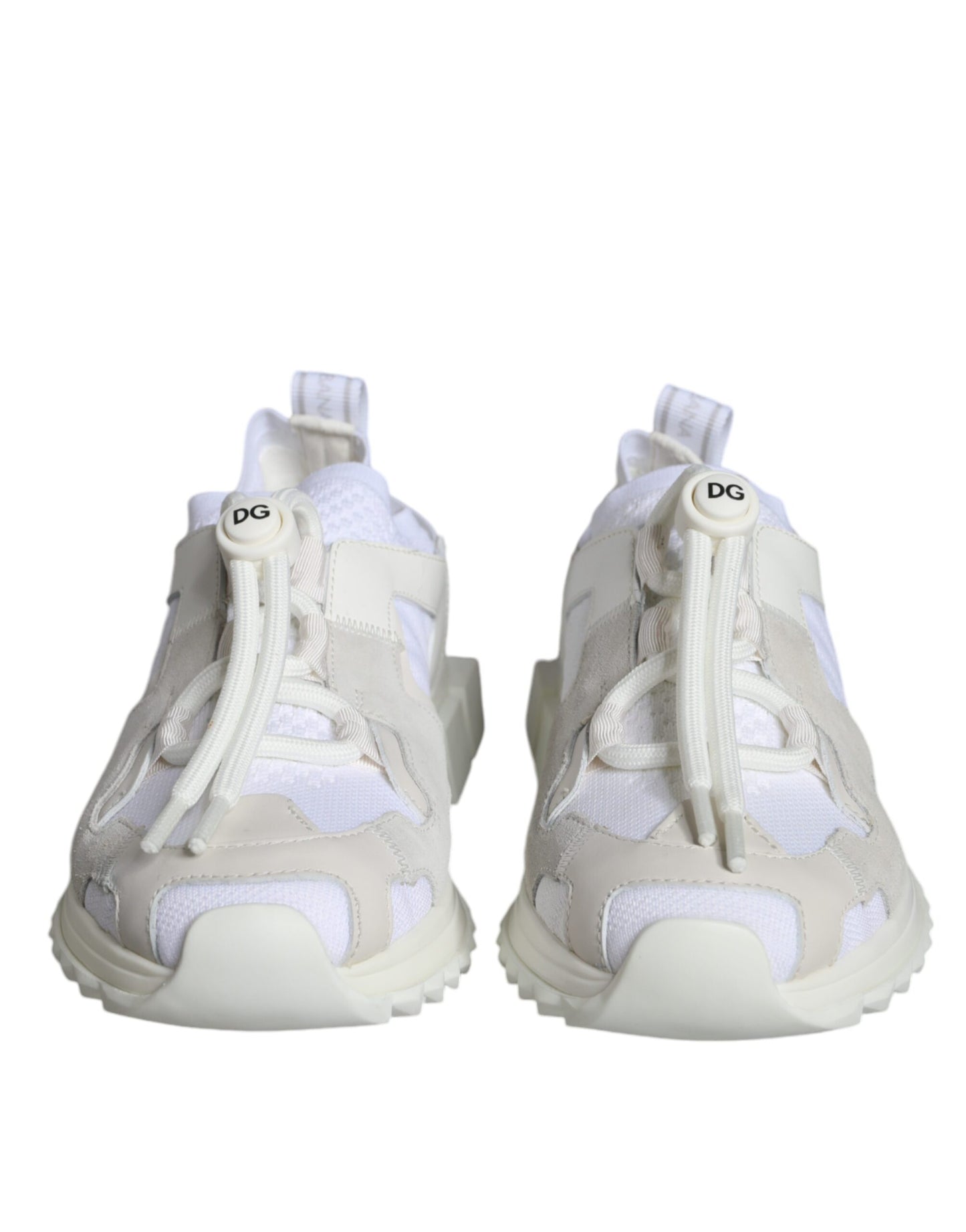 Dolce & Gabbana White Mesh Sorrento Trekking Sneakers Shoes Curated Luxury Accessories by Orvyn