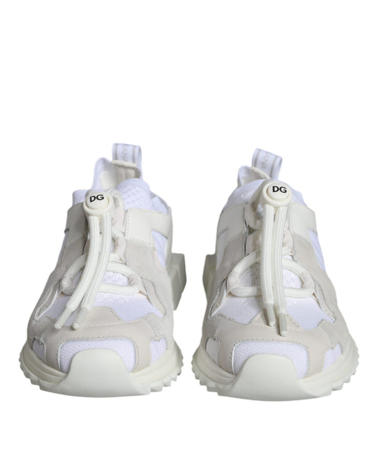 Dolce & Gabbana White Mesh Sorrento Trekking Sneakers Shoes Curated Luxury Accessories by Orvyn