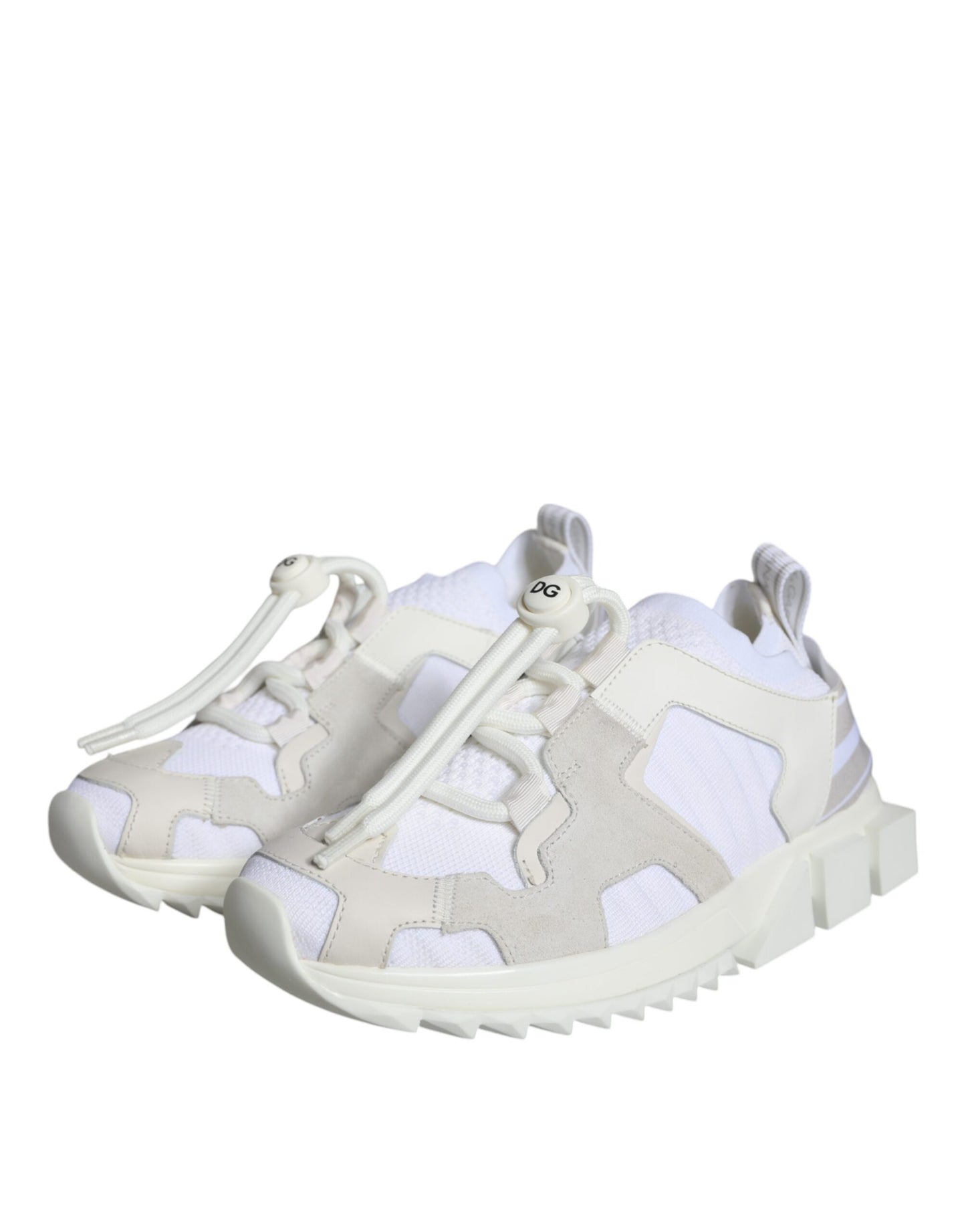 Dolce & Gabbana White Mesh Sorrento Trekking Sneakers Shoes Curated Luxury Accessories by Orvyn