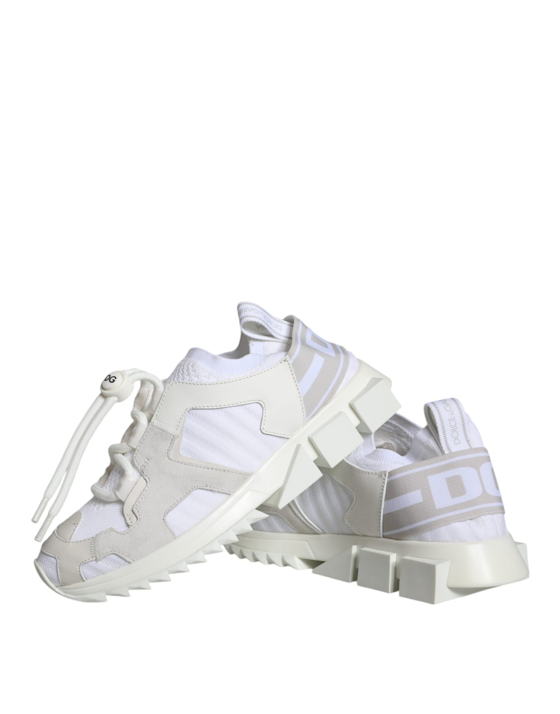 Dolce & Gabbana White Mesh Sorrento Trekking Sneakers Shoes Curated Luxury Accessories by Orvyn