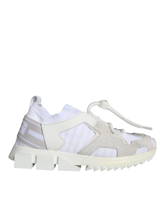 Dolce & Gabbana White Mesh Sorrento Trekking Sneakers Shoes Curated Luxury Accessories by Orvyn