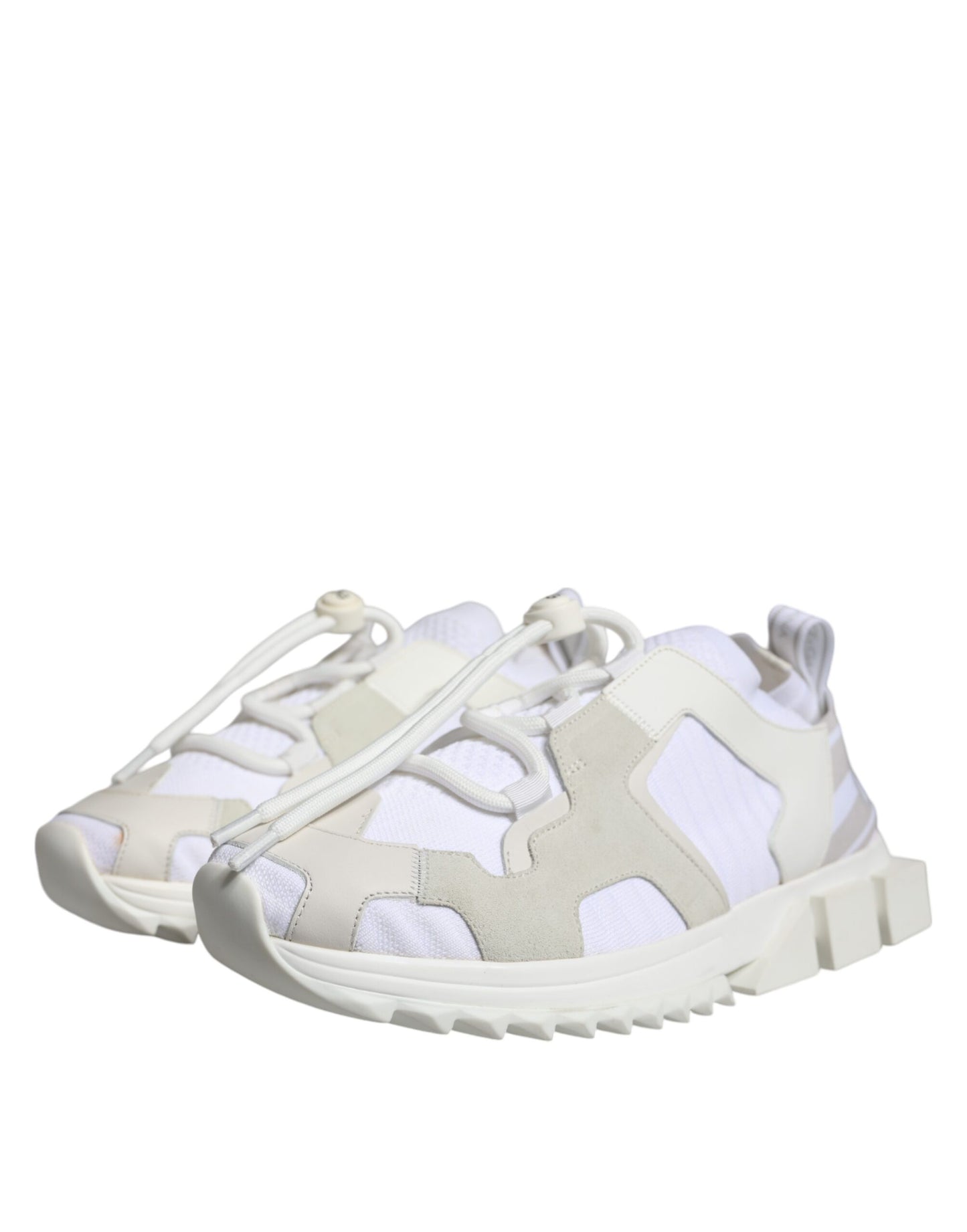 Dolce & Gabbana White Mesh Sorrento Trekking Sneakers Shoes Curated Luxury Accessories by Orvyn
