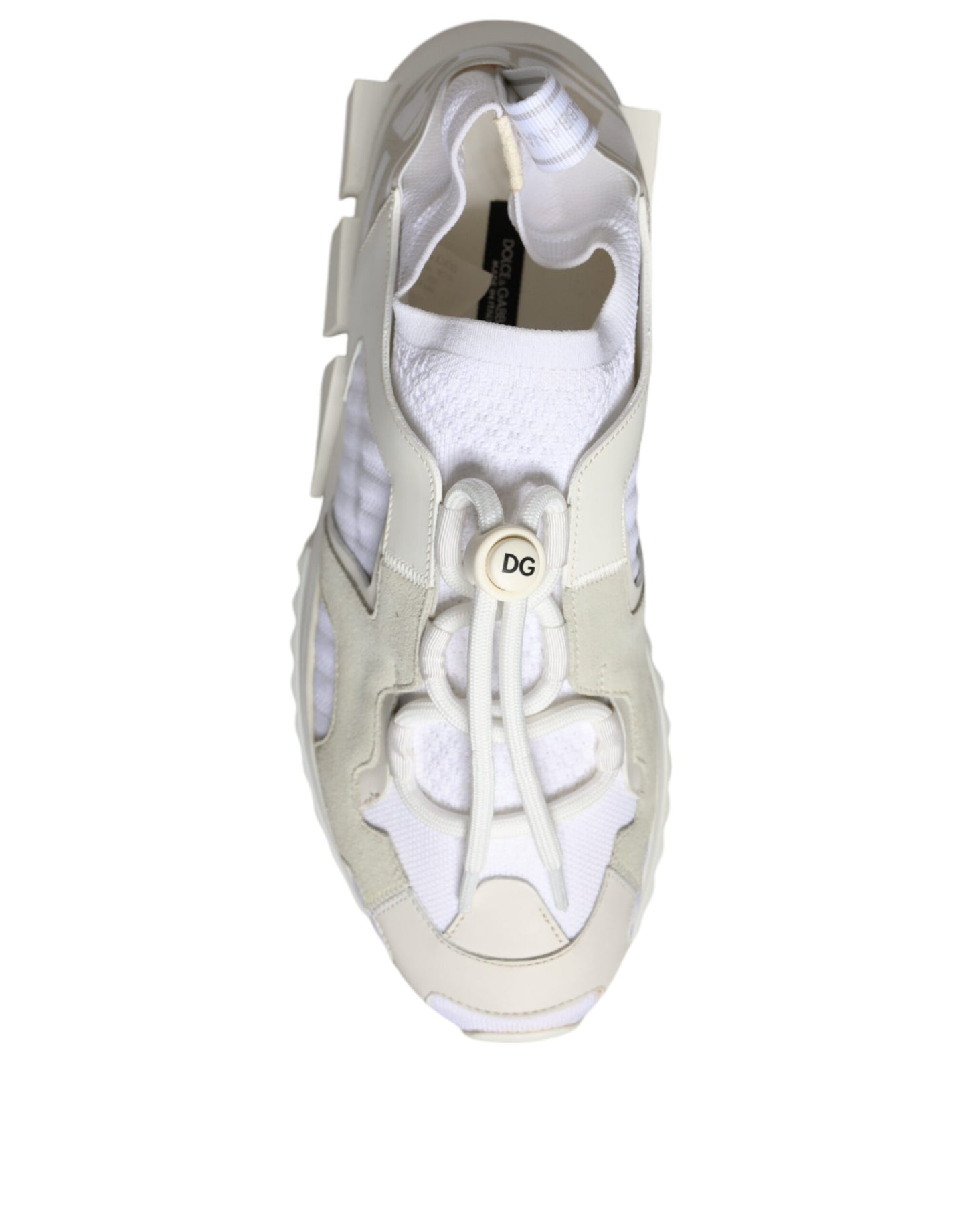Dolce & Gabbana White Mesh Sorrento Trekking Sneakers Shoes Curated Luxury Accessories by Orvyn
