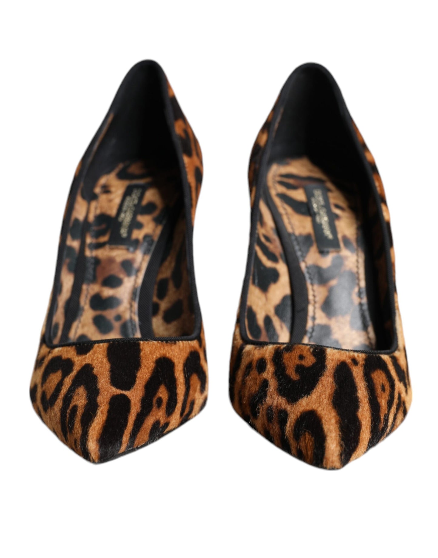 Dolce & Gabbana Brown Leopard Calf Hair Heels Pumps Shoes Curated Luxury Accessories by Orvyn