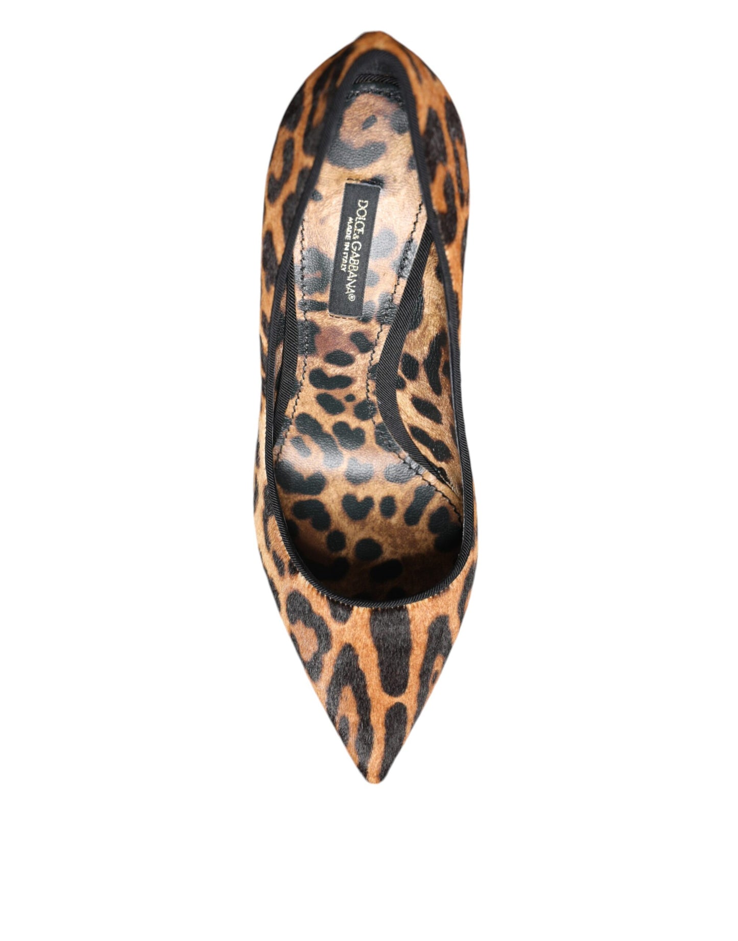 Dolce & Gabbana Brown Leopard Calf Hair Heels Pumps Shoes Curated Luxury Accessories by Orvyn