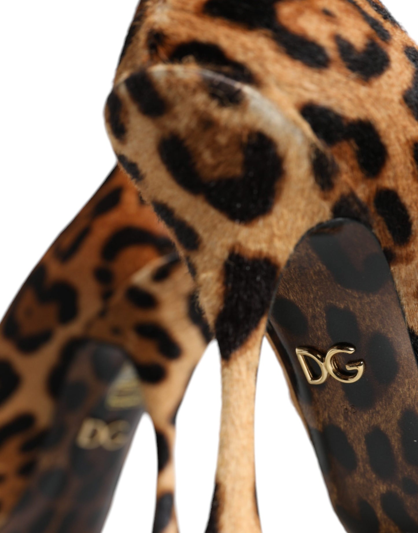 Dolce & Gabbana Brown Leopard Calf Hair Heels Pumps Shoes Curated Luxury Accessories by Orvyn