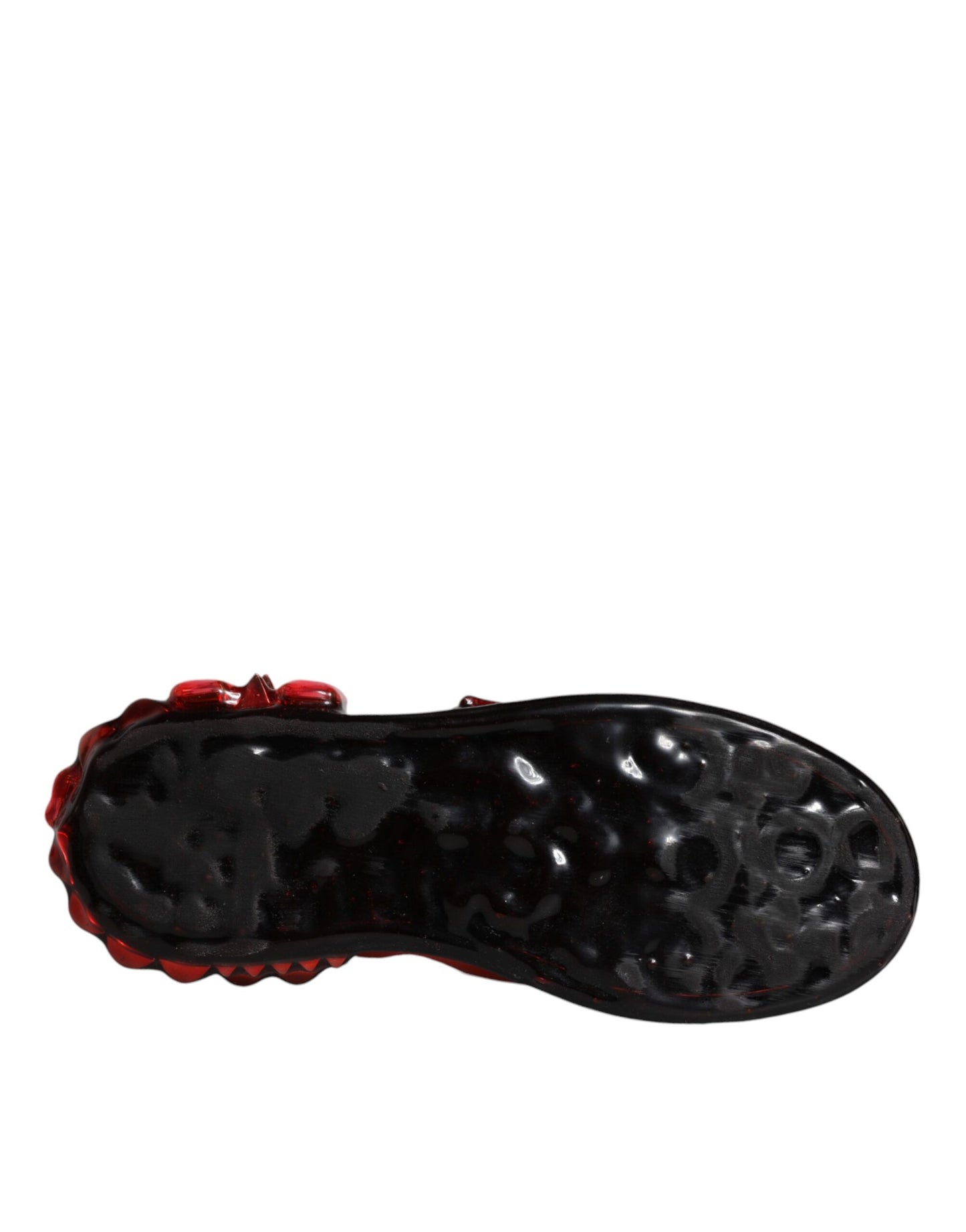 Dolce & Gabbana White Red Crystals Leather Portofino Sneakers Shoes Curated Luxury Accessories by Orvyn