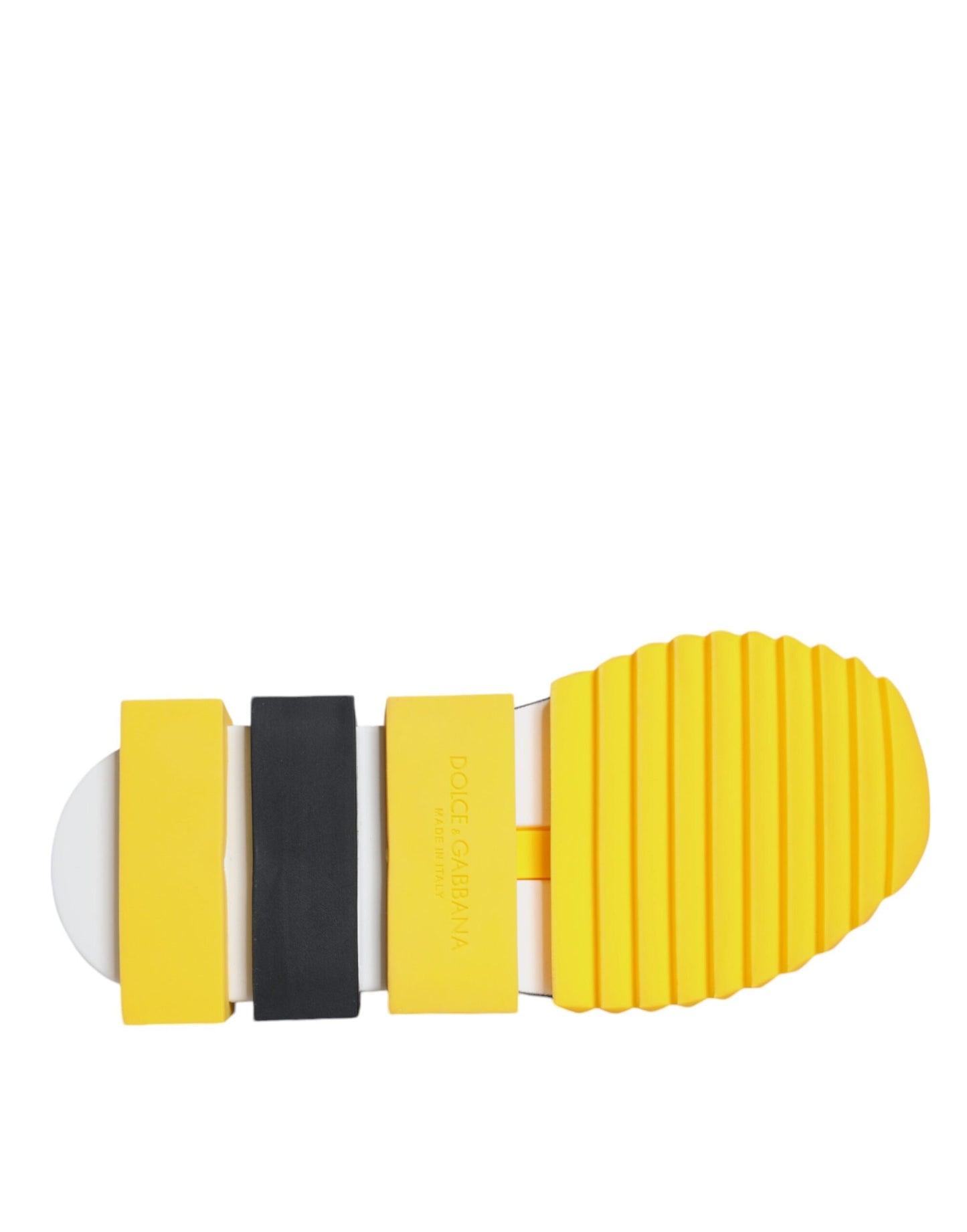 Dolce & Gabbana Yellow Sorrento Crystals Low Top Sneakers Shoes Curated Luxury Accessories by Orvyn