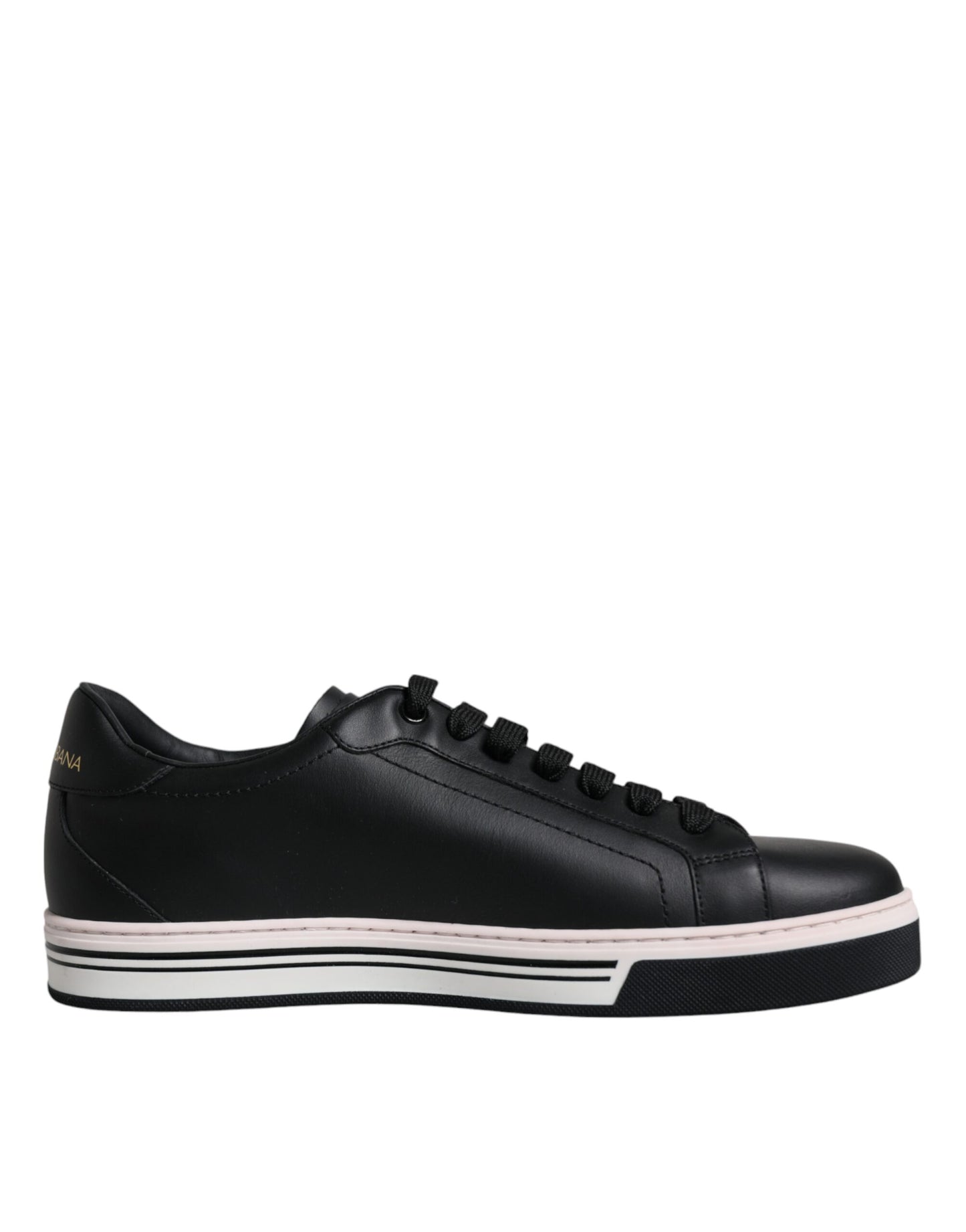 Dolce & Gabbana Black Leather Low Top Men Sneakers Shoes Curated Luxury Accessories by Orvyn