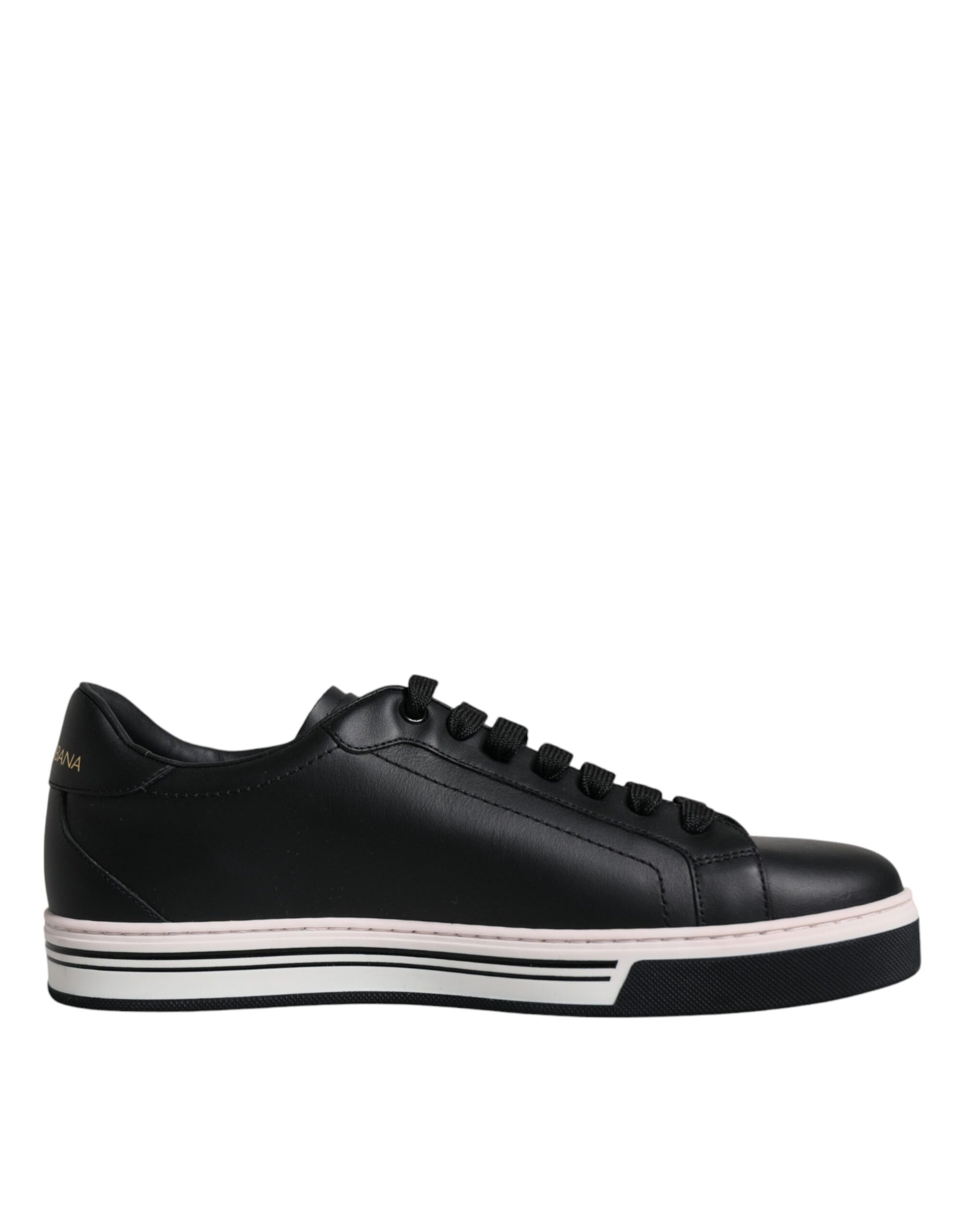 Dolce & Gabbana Black Leather Low Top Men Sneakers Shoes Curated Luxury Accessories by Orvyn