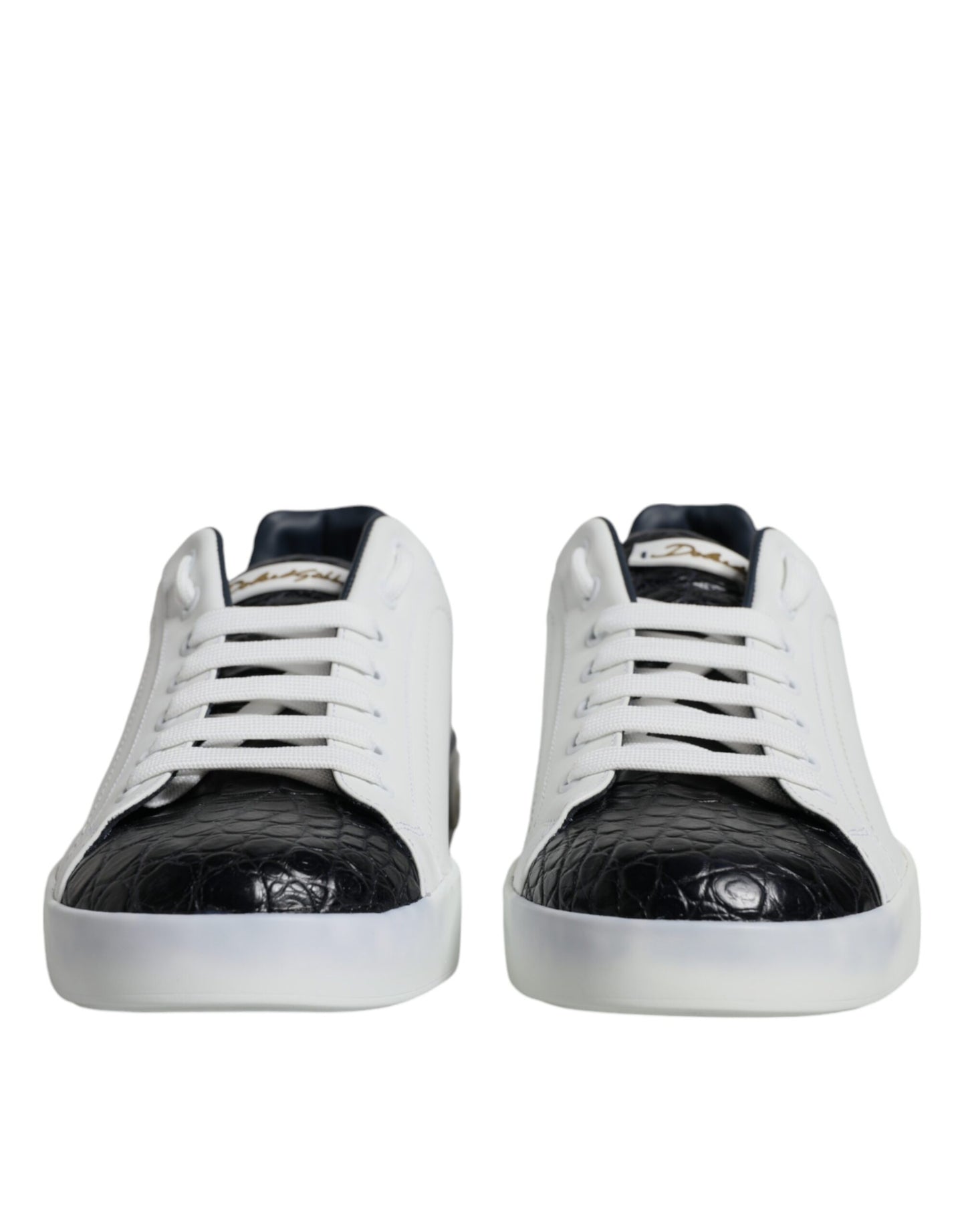Dolce & Gabbana White Leather Logo Portofino Sneaker Shoes Curated Luxury Accessories by Orvyn