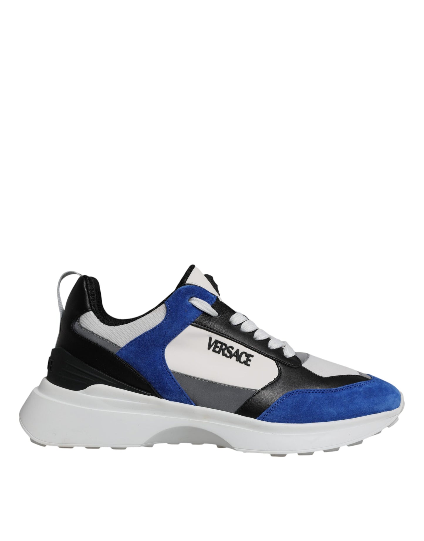 Versace Multicolor Canvas Quad Fabric Medusa Low Top Sneakers Shoes Curated Luxury Accessories by Orvyn