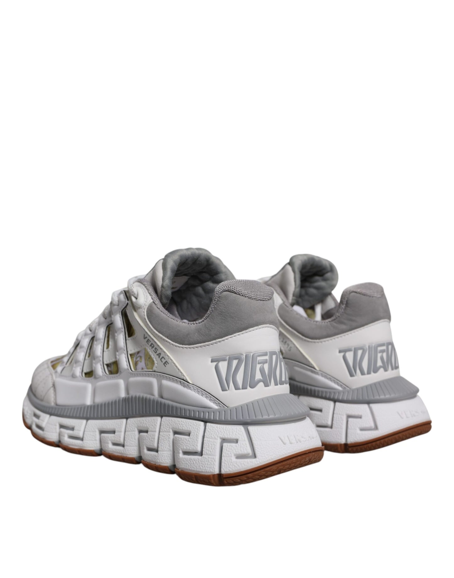 Versace White Trigreca Barocco Print Low Top Sneakers Shoes Curated Luxury Accessories by Orvyn