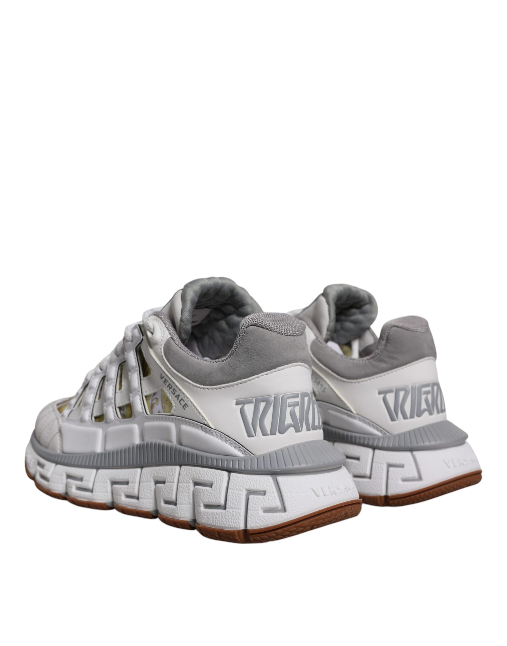 Versace White Trigreca Barocco Print Low Top Sneakers Shoes Curated Luxury Accessories by Orvyn