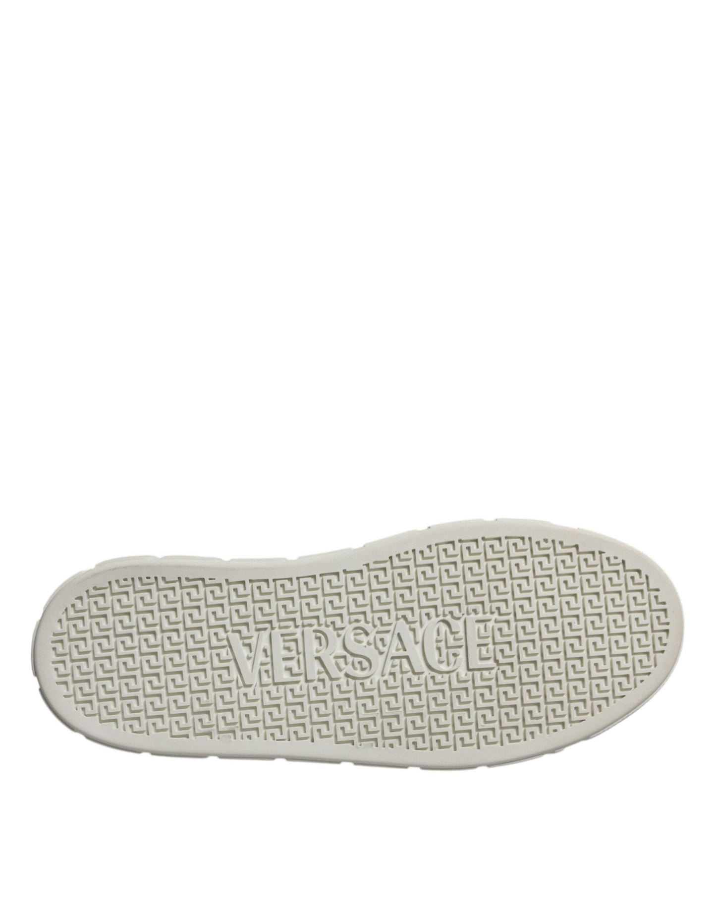 Versace White Brown Greca Print TPU Low Top Men Sneakers Shoes Curated Luxury Accessories by Orvyn