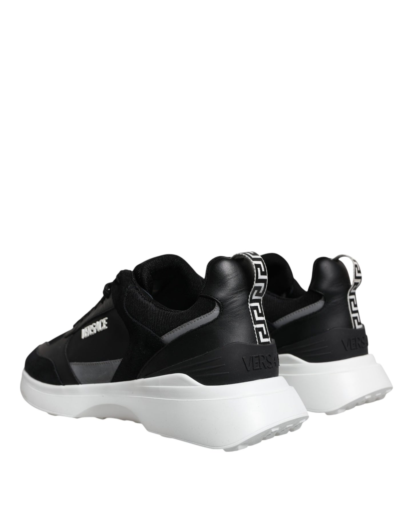 Versace Black Canvas Quad Fabric Medusa Low Top Sneaker Shoes Curated Luxury Accessories by Orvyn