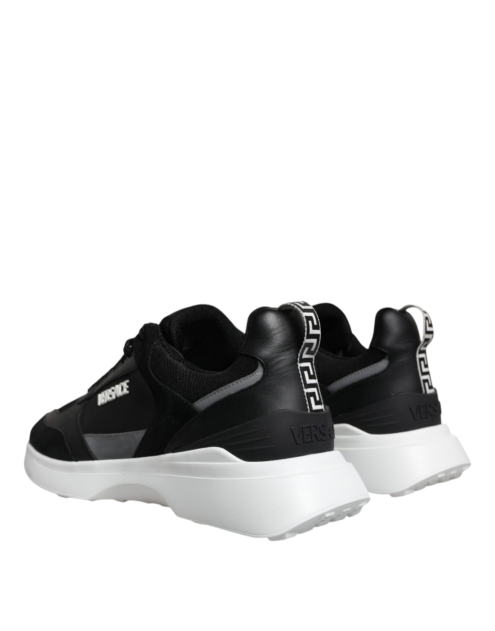 Versace Black Canvas Quad Fabric Medusa Low Top Sneaker Shoes Curated Luxury Accessories by Orvyn