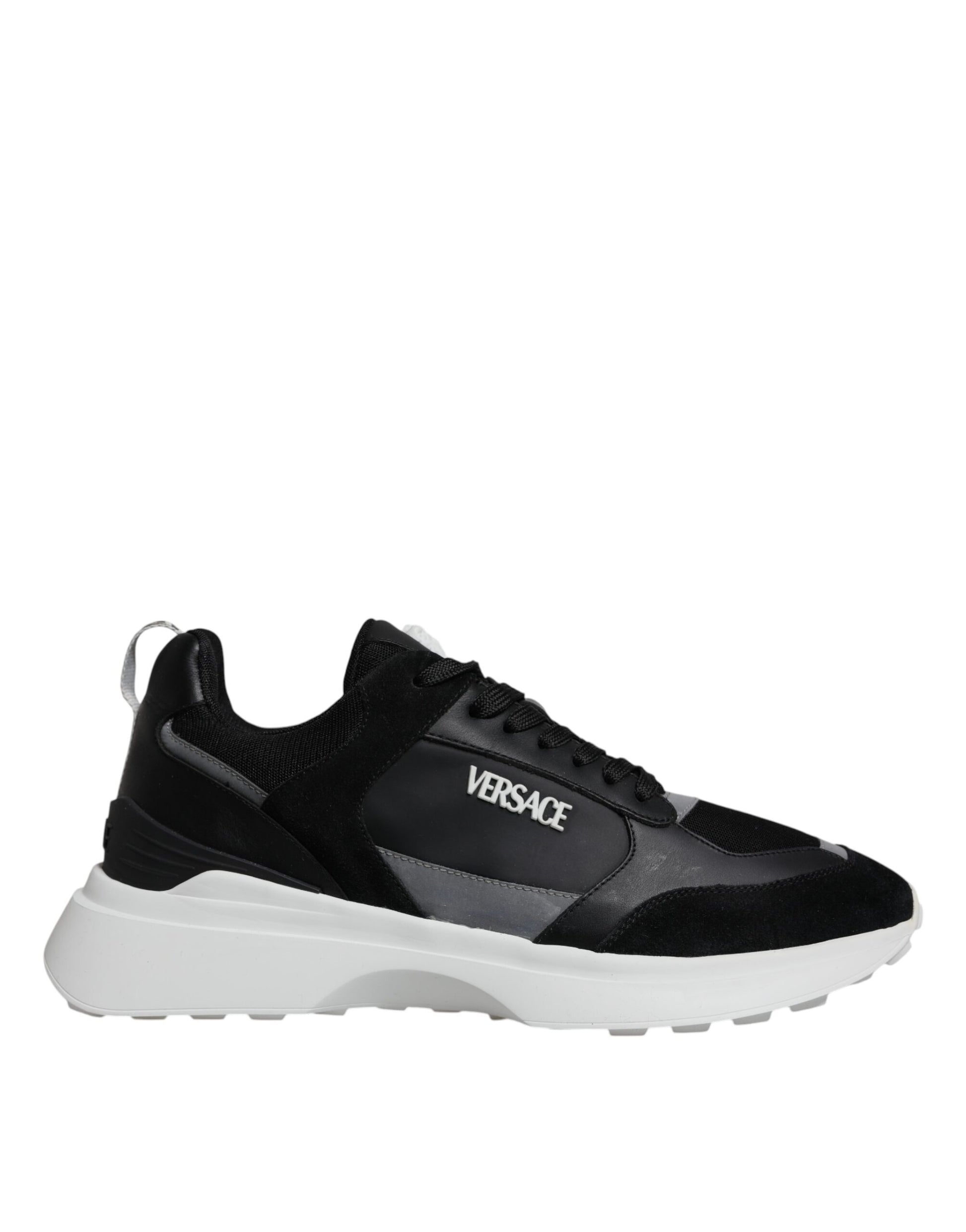 Versace Black Canvas Quad Fabric Medusa Low Top Sneaker Shoes Curated Luxury Accessories by Orvyn